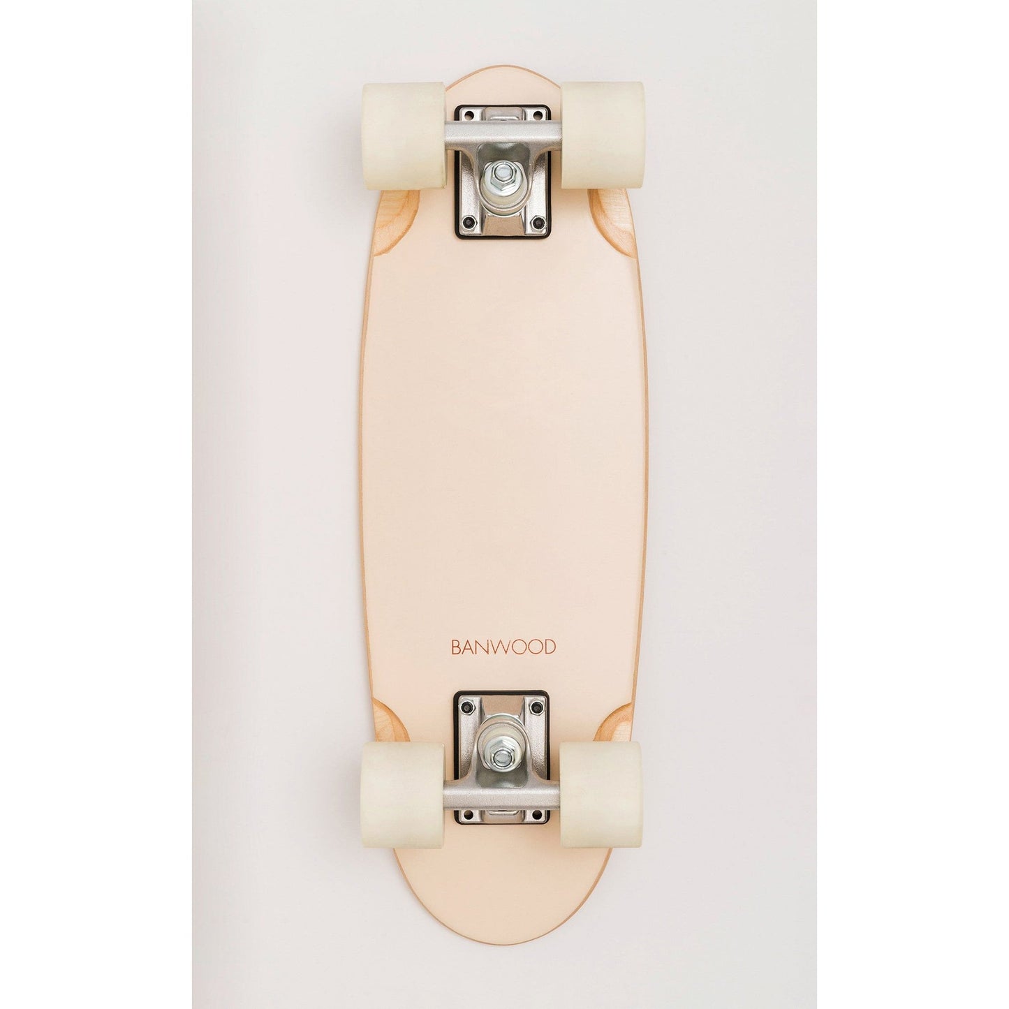 Banwood Kids Skateboard - Cream underside with wheels showing