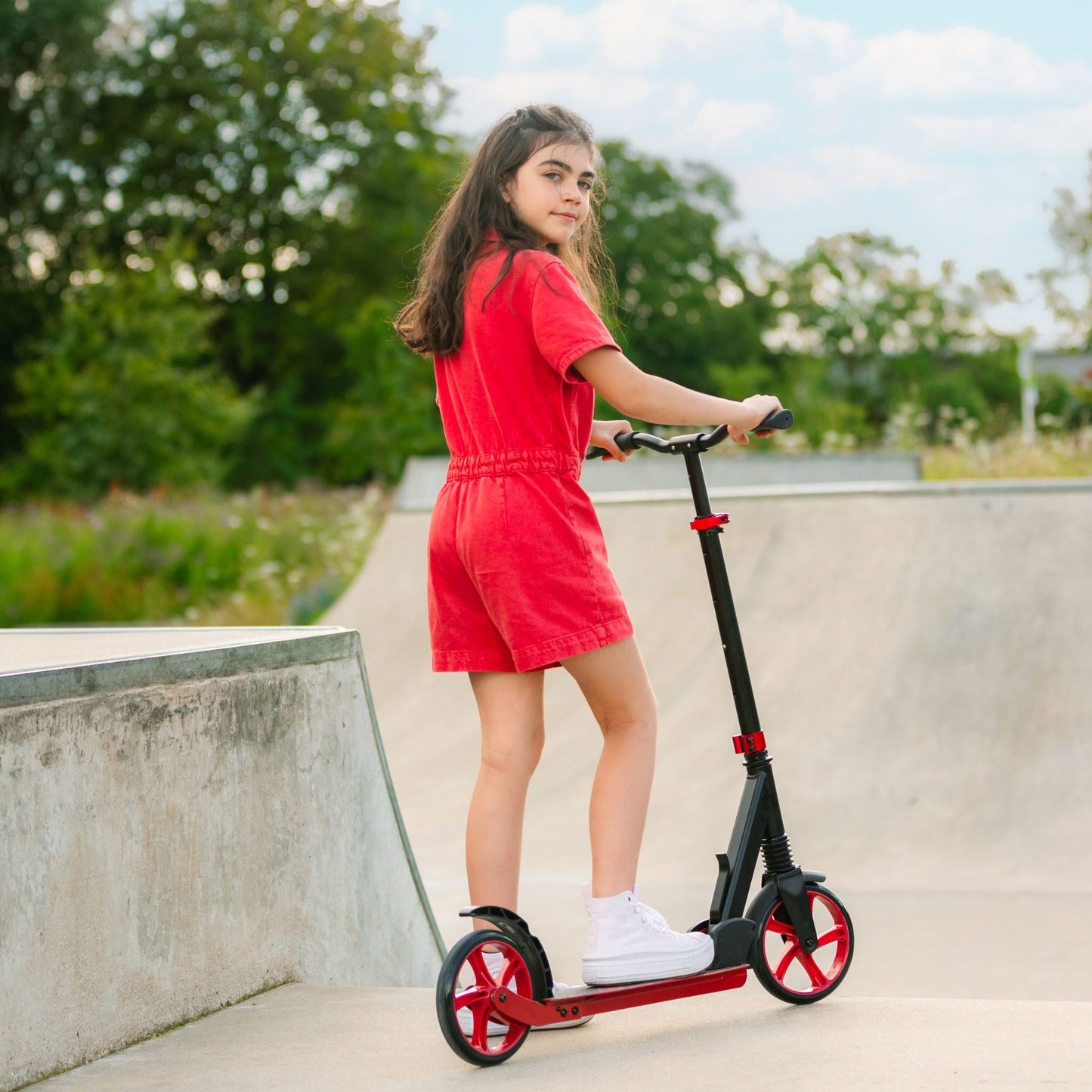 BOLDCUBE Burgundy - Big 2 Wheel Scooter