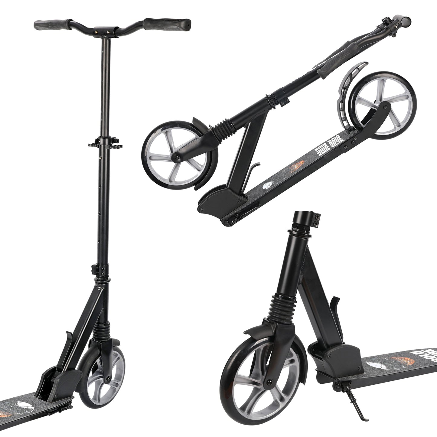 BOLDCUBE Black - Big 2 Wheel Scooter