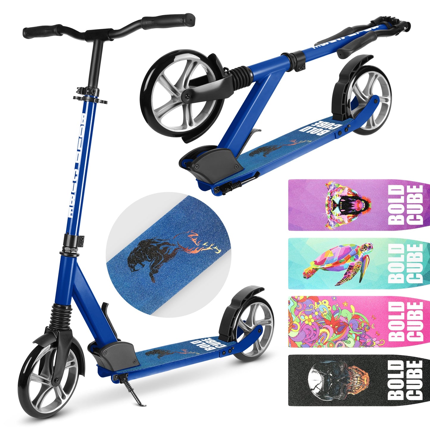 BOLDCUBE Navy - Big 2 Wheel Scooter