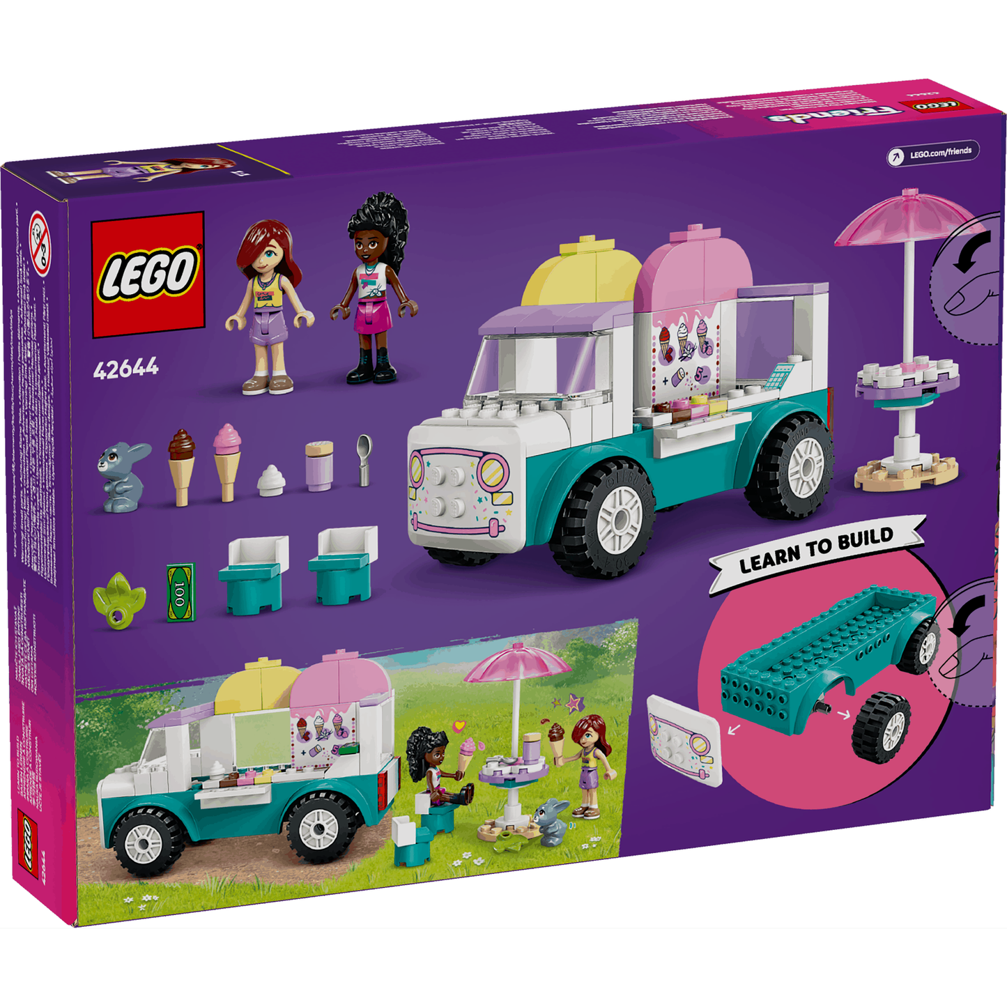 Lego Friends 42644 Heartlake City Ice Cream Truck Playset for Ages 4+