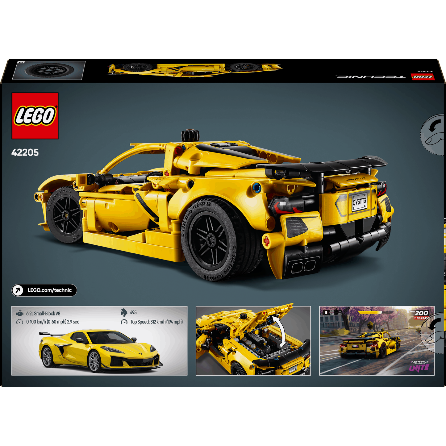 Lego Technic 42205 Chevrolet Corvette Stingray Playset for Ages 9 & Up