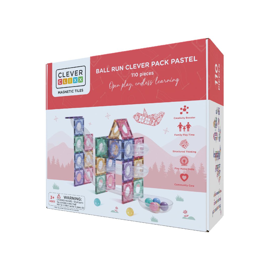 CleverClixx - Ball Run Clever Pack Pastel 110 Piece
