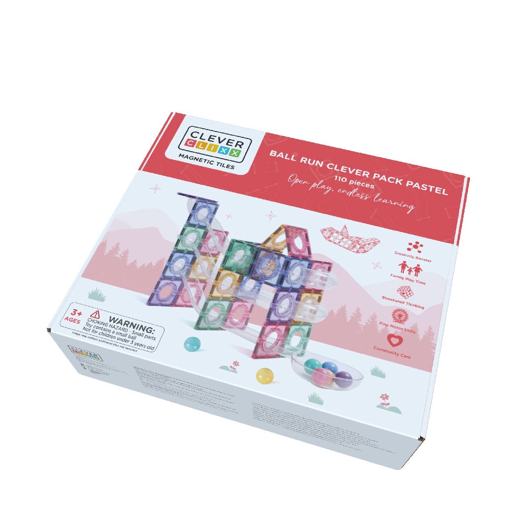 CleverClixx - Ball Run Clever Pack Pastel 110 Piece