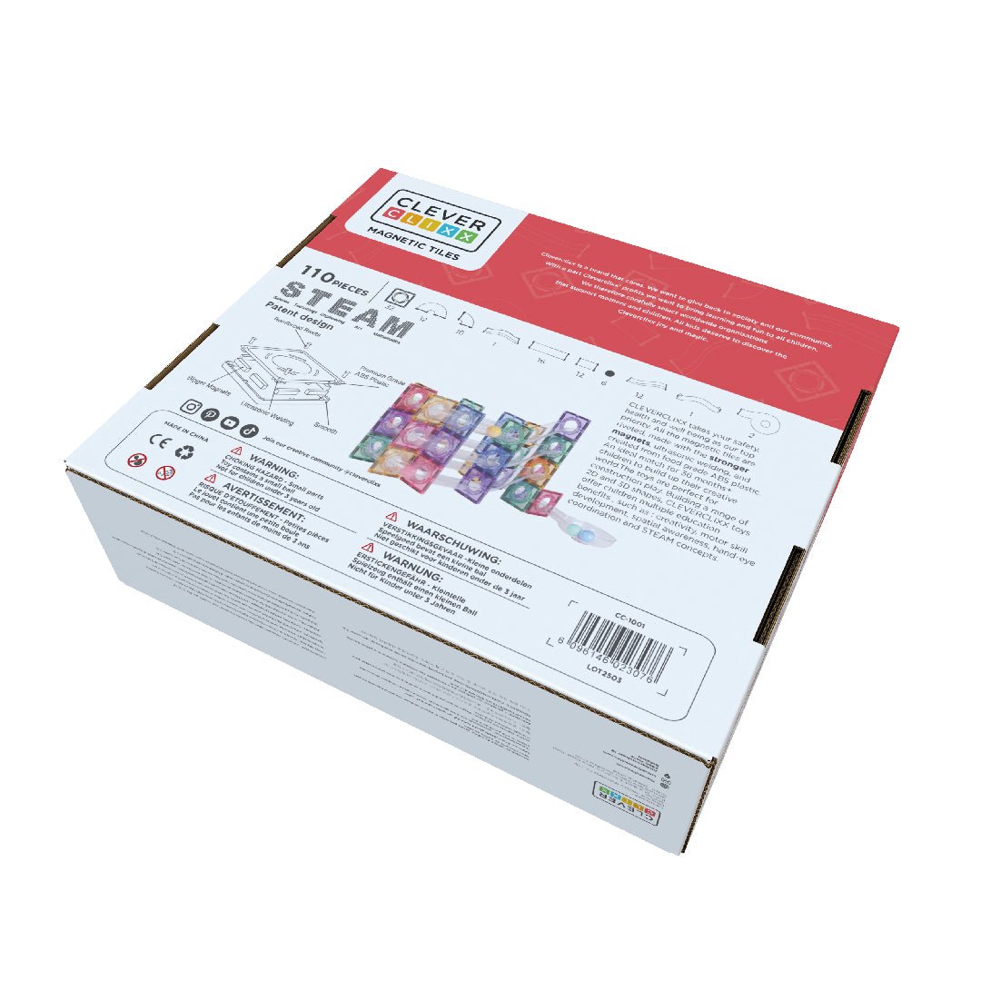 CleverClixx - Ball Run Clever Pack Pastel 110 Piece