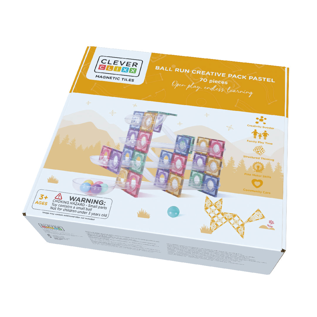 Cleverclixx Ball Run Creative Pack Pastel 70 pieces