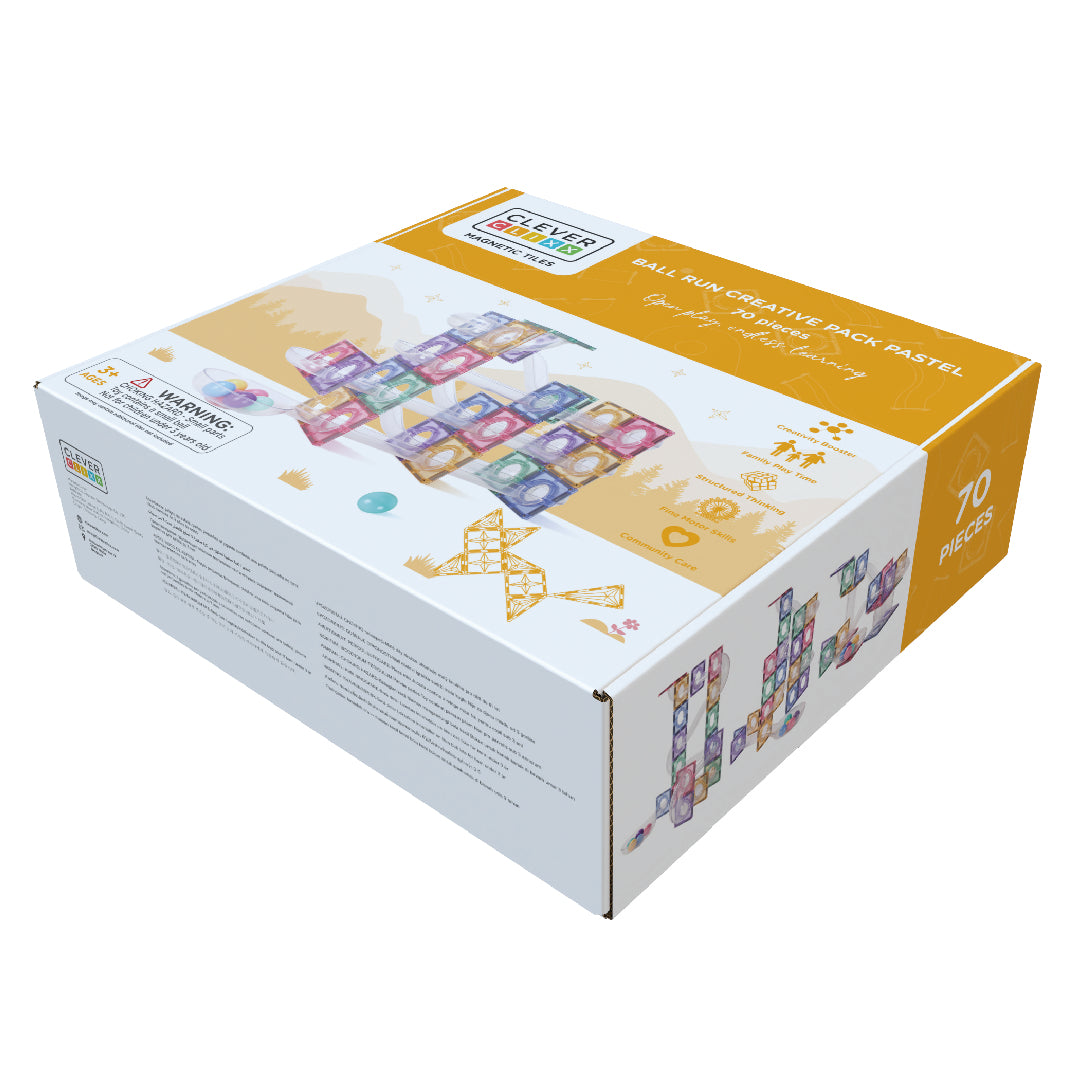 Cleverclixx Ball Run Creative Pack Pastel 70 pieces