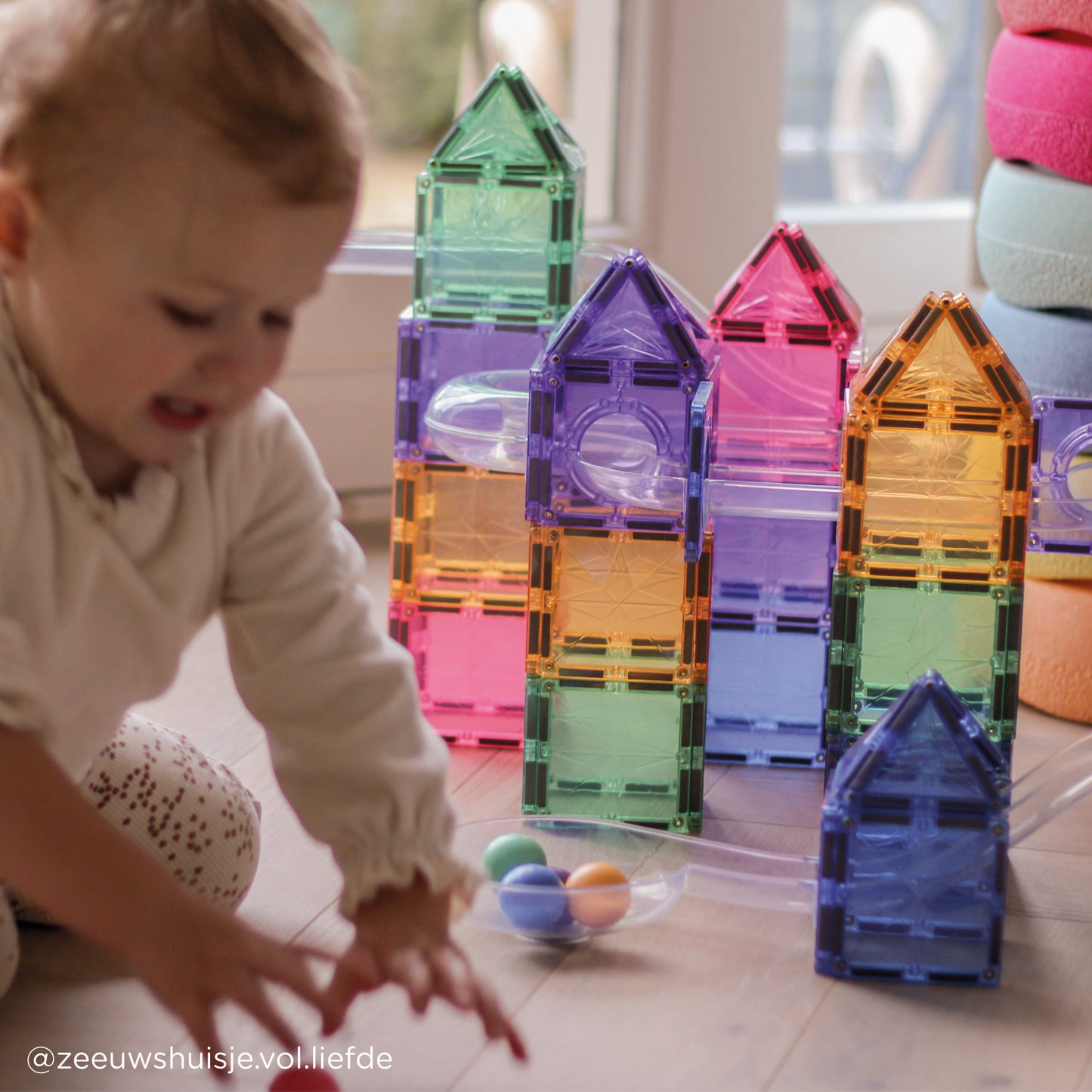 Cleverclixx Ball Run Creative Pack Pastel 70 pieces