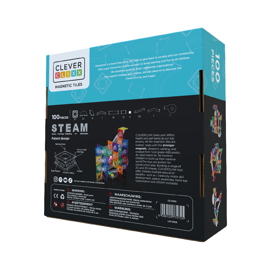 CleverClixx - Ball Run Dazzling Lights Pack Intense 100 Pieces