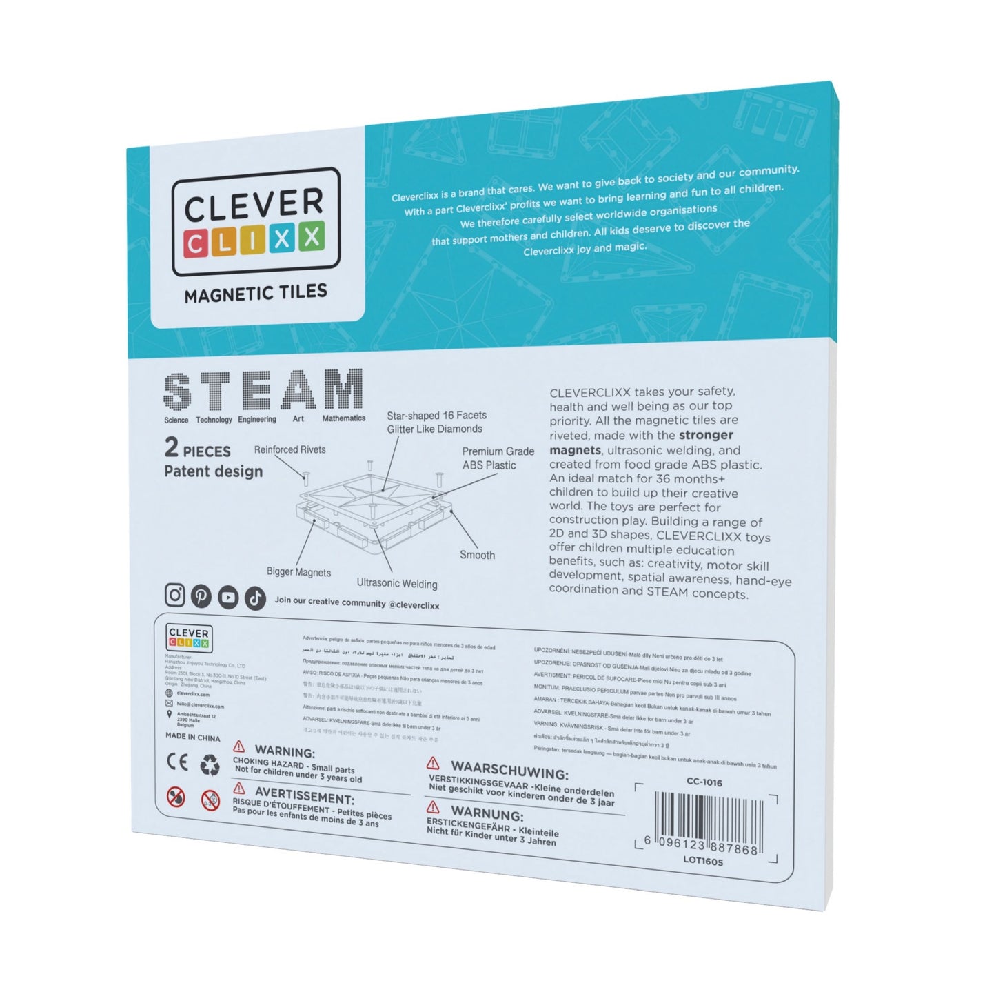CleverClixx - Big Plates Blue Green 2 Pieces