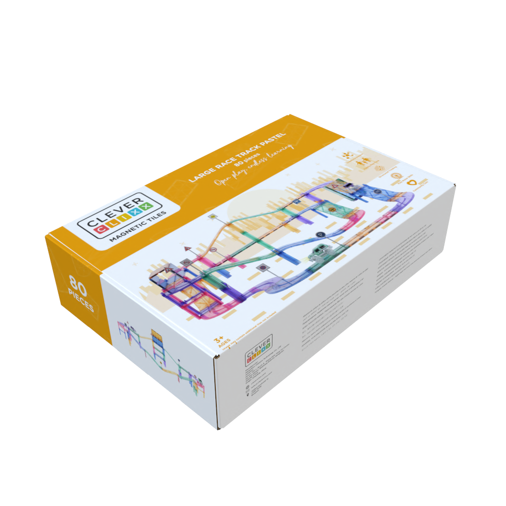 Cleverclixx Large Race Track Pastel | 80 pieces