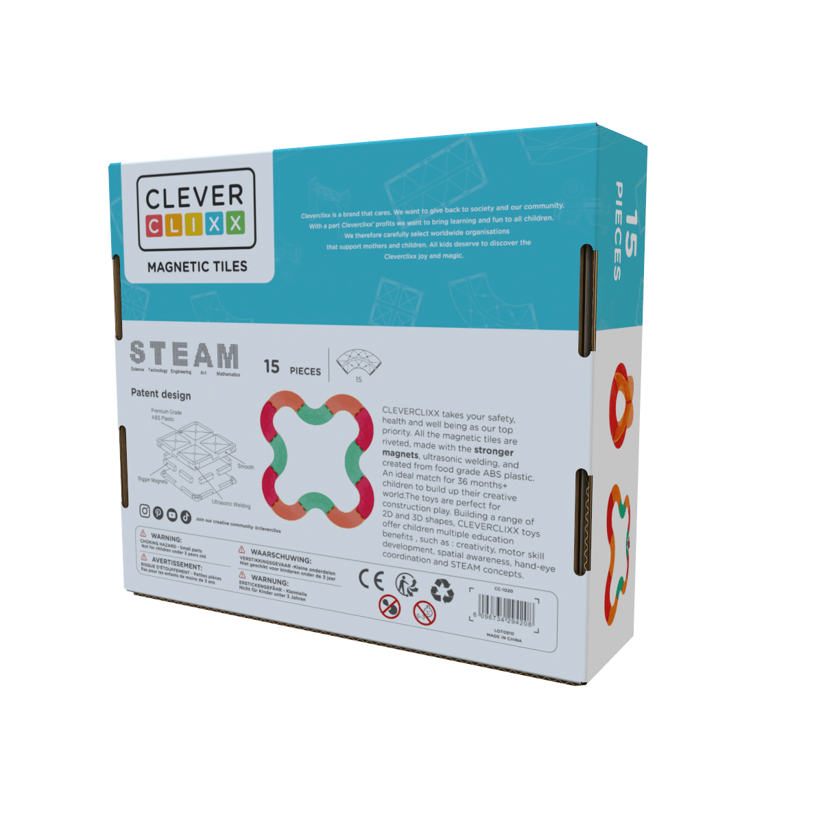 Cleverclixx Race Track Add-On Curves Intense - 15 Pieces