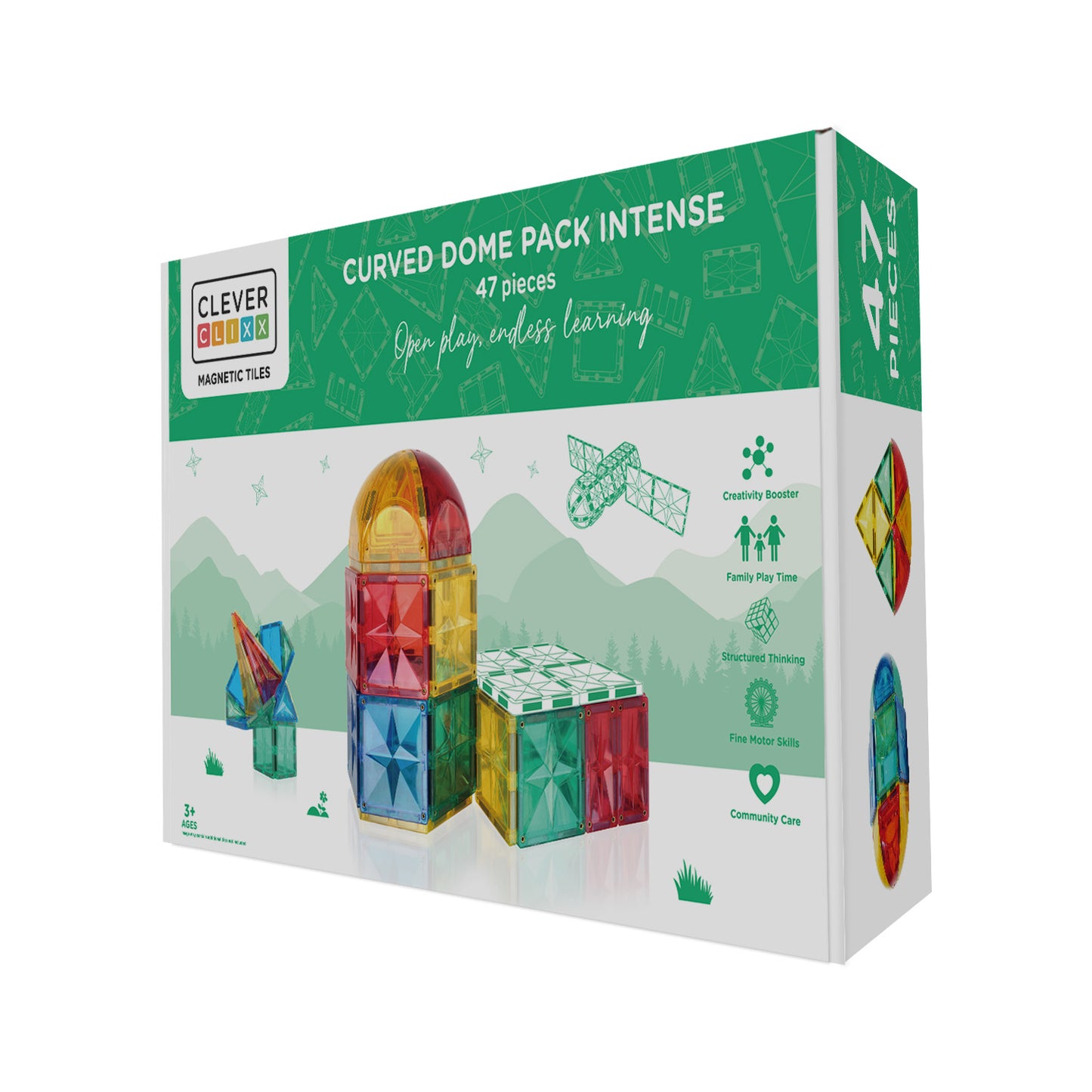 Cleverclixx Curved Dome Pack Intense | 47 pieces
