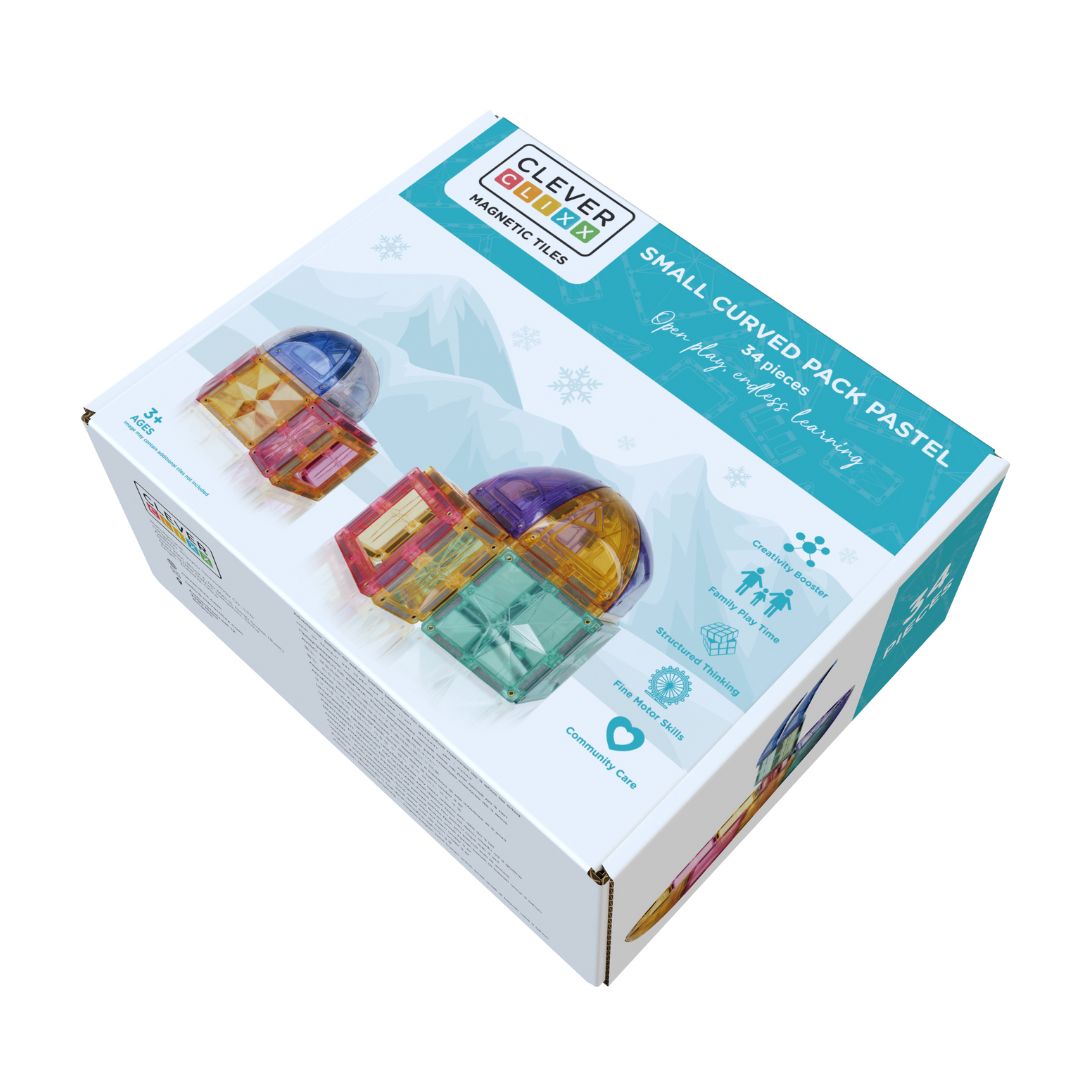 Cleverclixx Small Curved Pack Pastel | 34 pieces