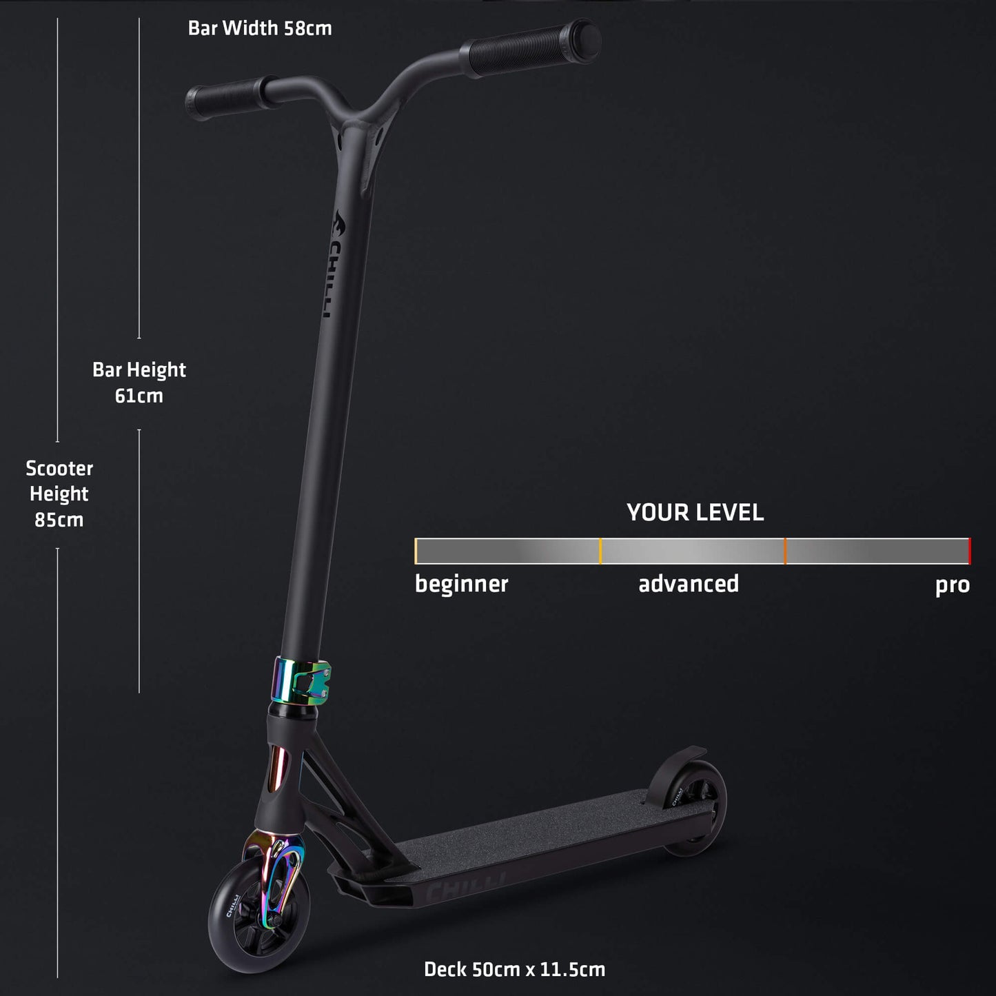 Chilli Pro Beast V2 Stunt Scooter Black Neochrome