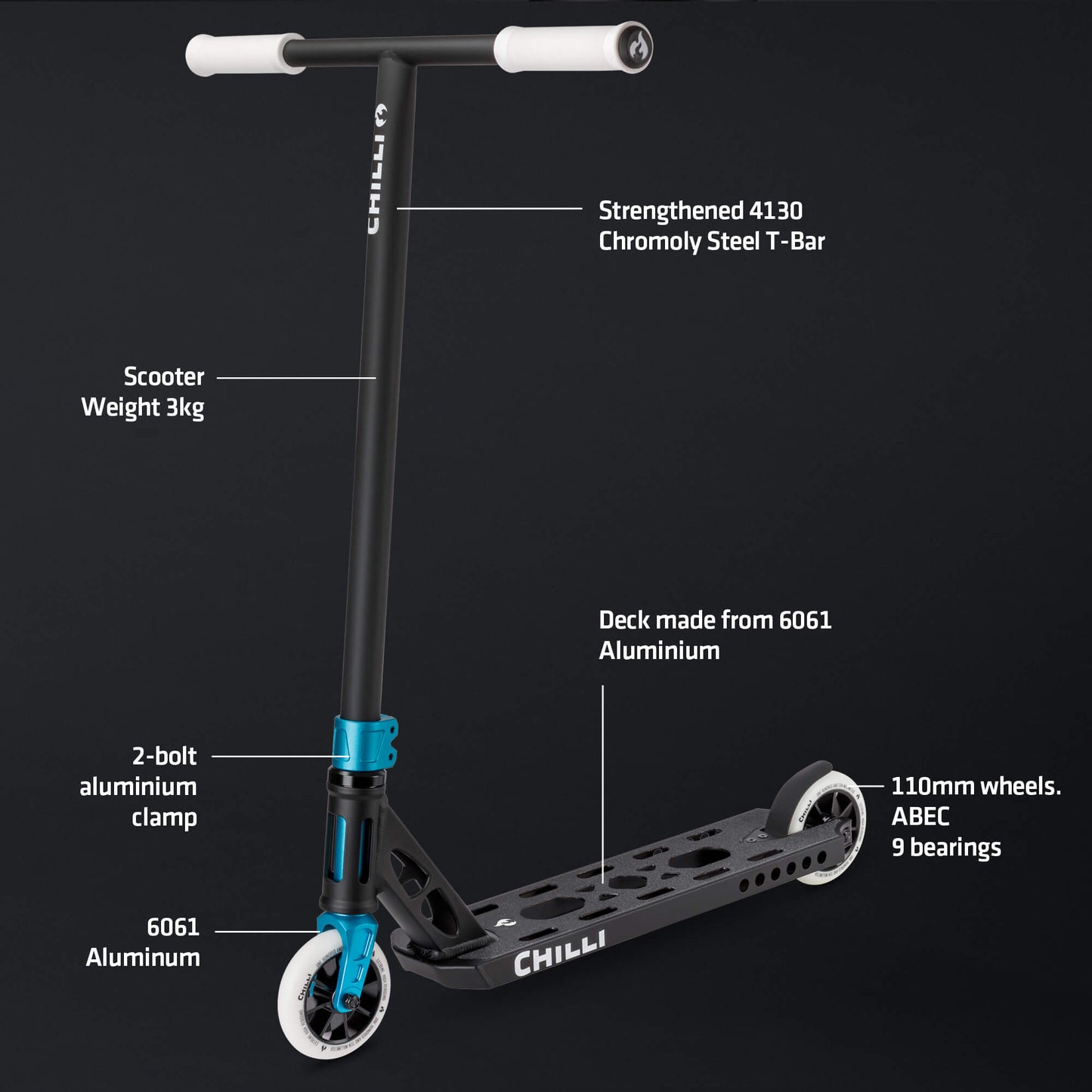 Chilli Pro Ventus M Black/White Stunt Scooter