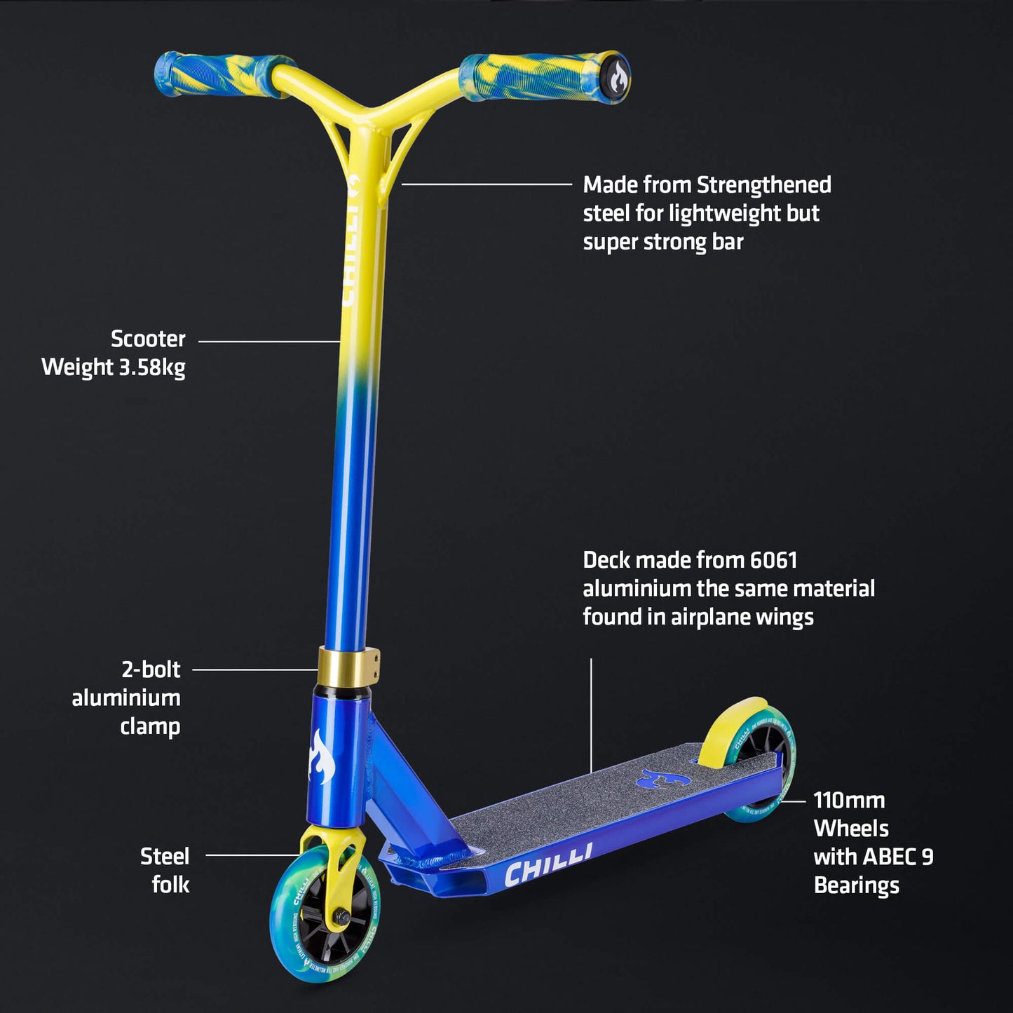 Chilli Jumpstart Stunt Scooter - Medium