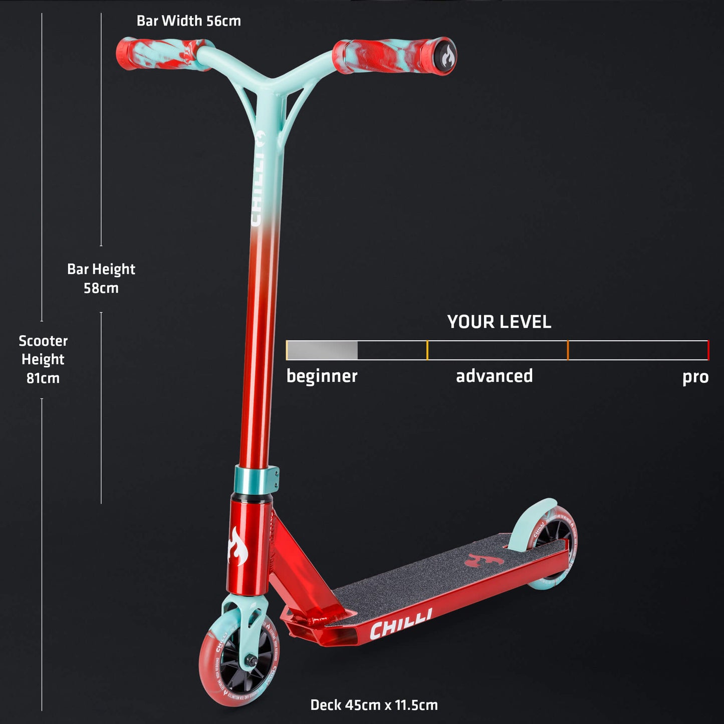 Chilli Jumpstart Stunt Scooter - Medium