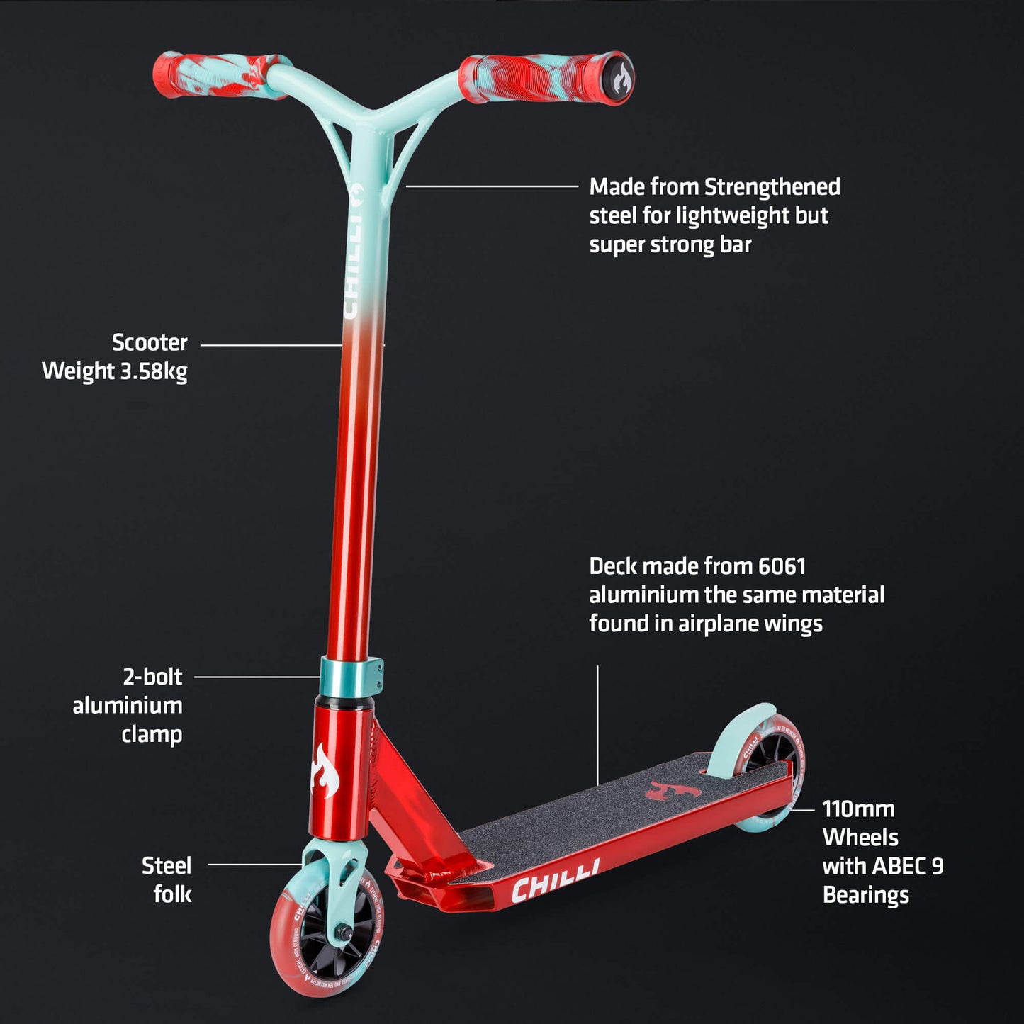 Chilli Jumpstart Stunt Scooter - Medium