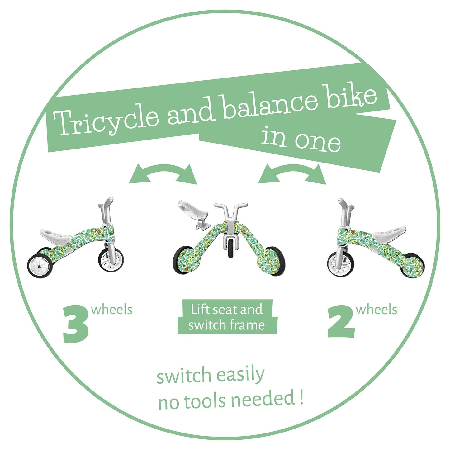 Chillafish BUNZI Trike Fad Graffiti 2 in 1 balance bike and trike