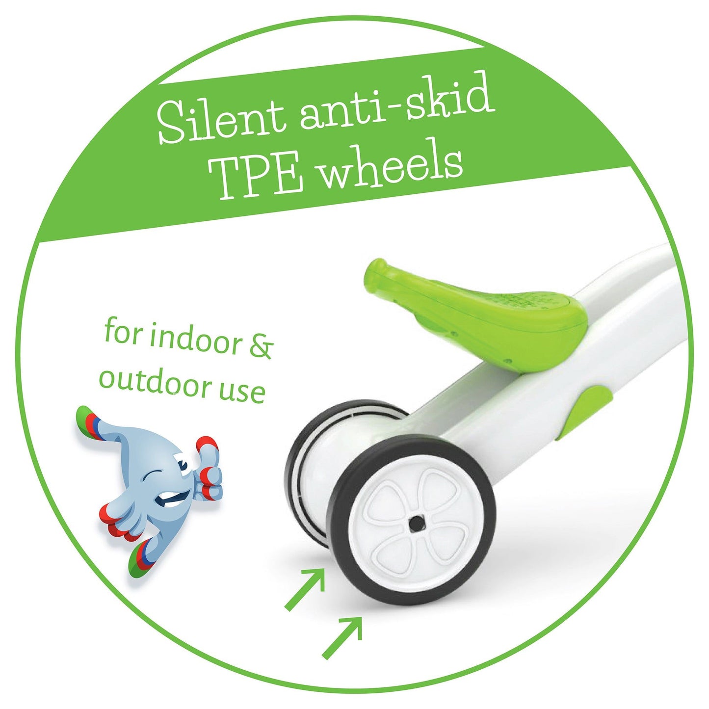 Chillafish BUNZI Trike Lime anti skid wheels