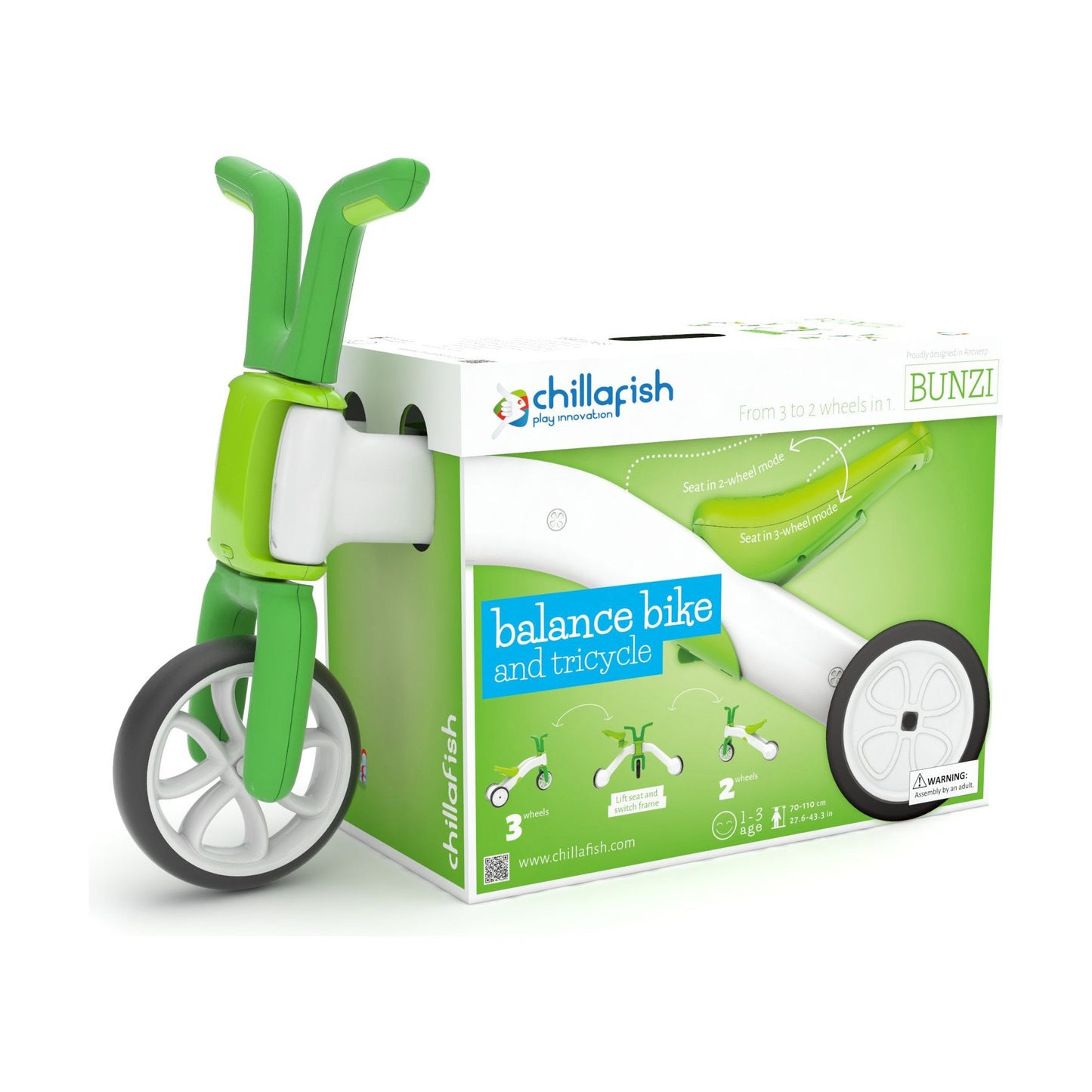Chillafish BUNZI Trike Lime in box