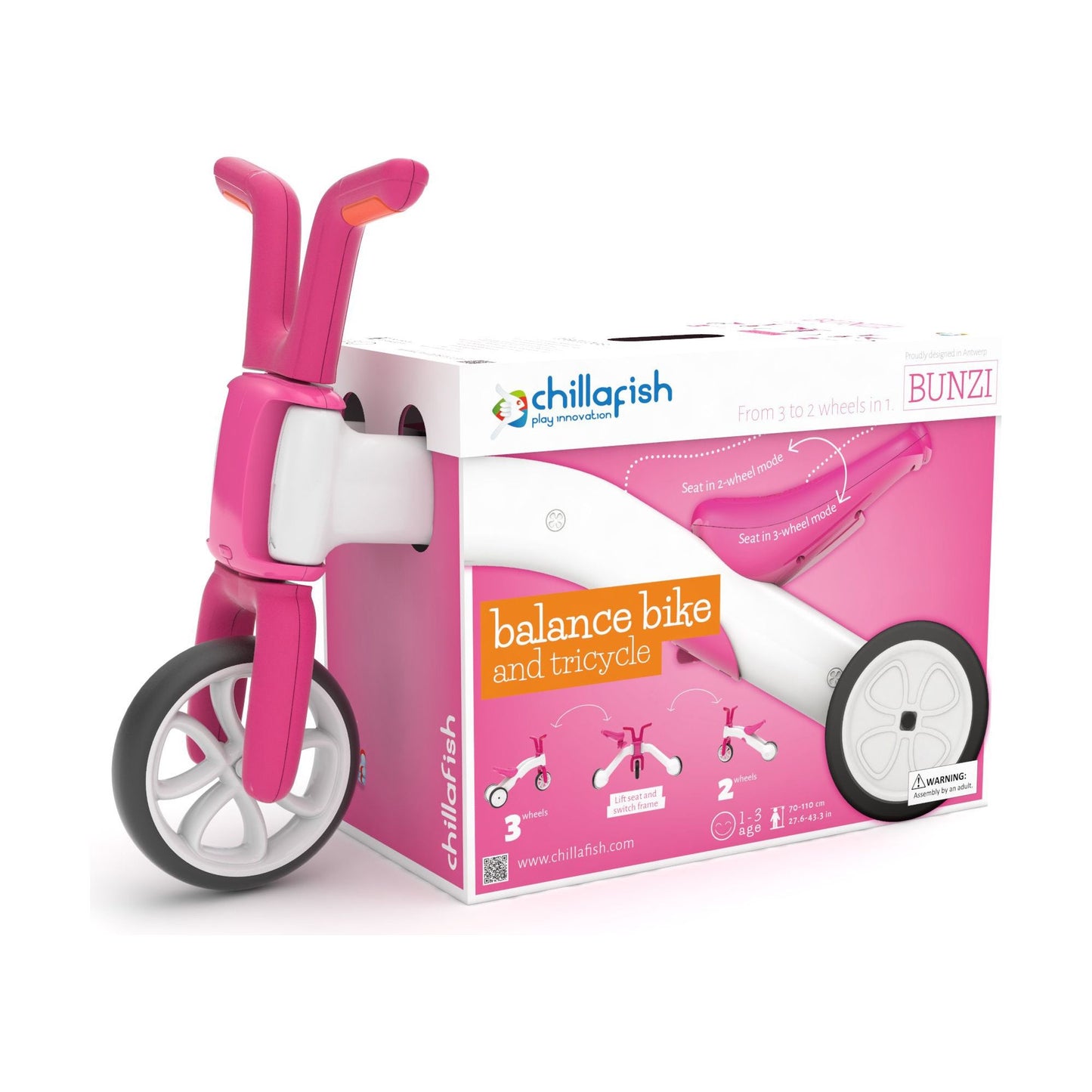 Chillafish BUNZI Trike Pink in box