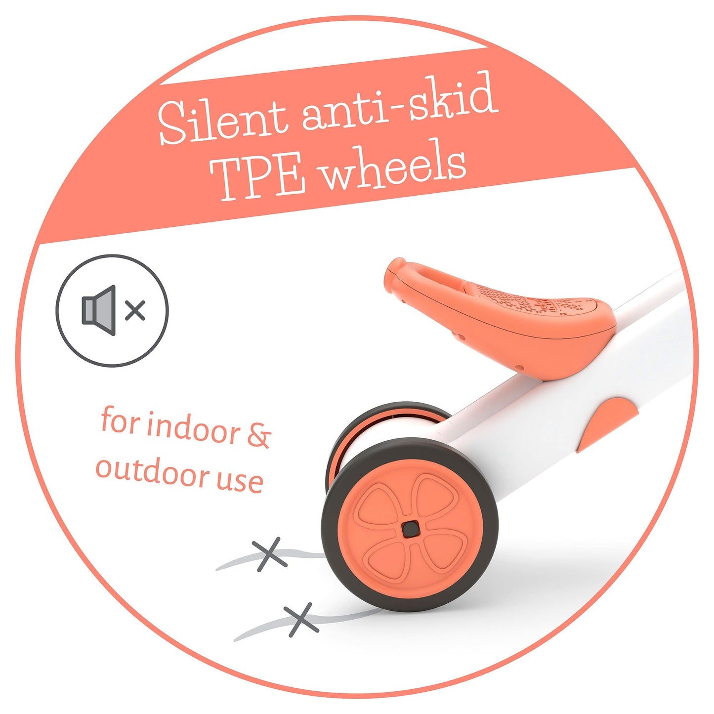 Chillafish BUNZI Trike Flamingo anti skid wheels