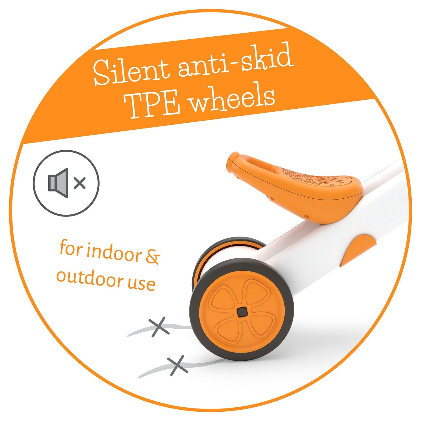 Chillafish BUNZI Trike Ginger anti skid wheels