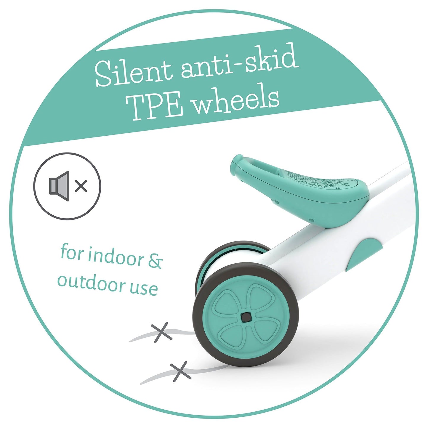 Chillafish BUNZI Trike Mint anti skid wheels