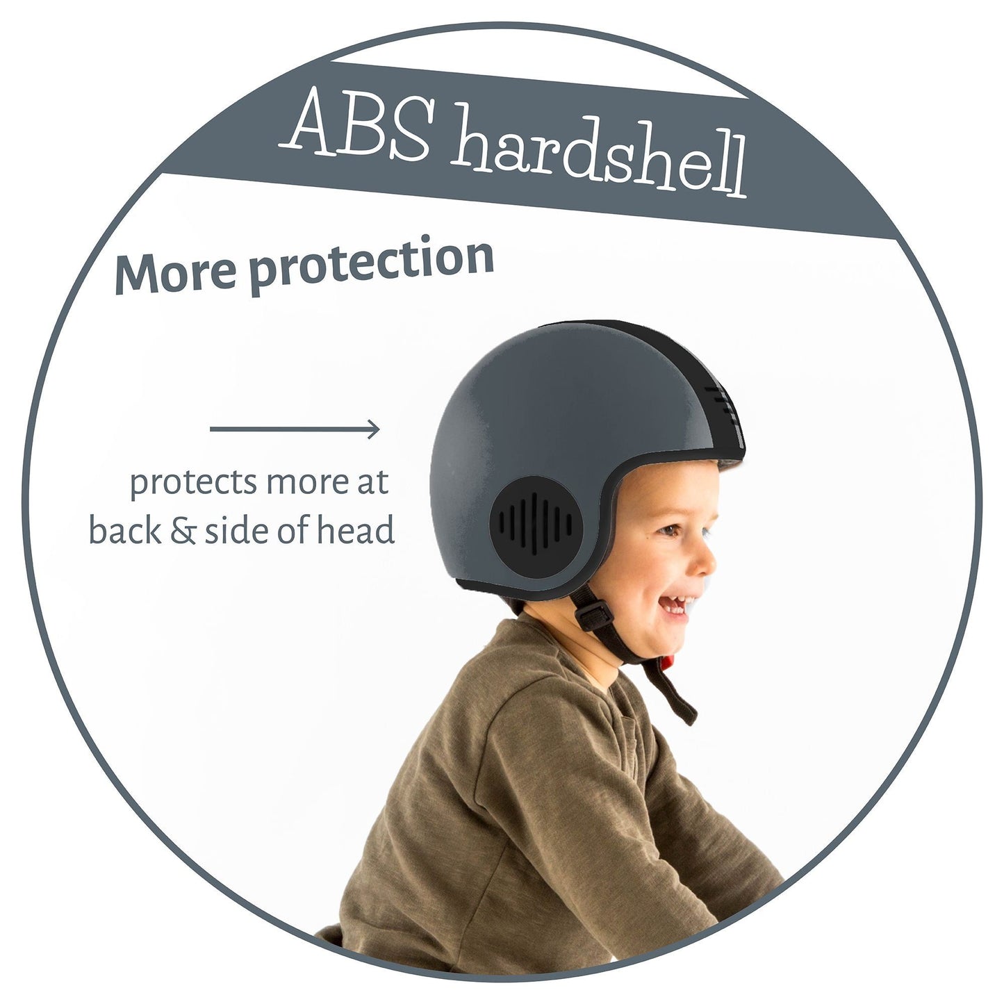 Chillafish Helmet Bobbi Small Grey with ABS Hardshell for more protection