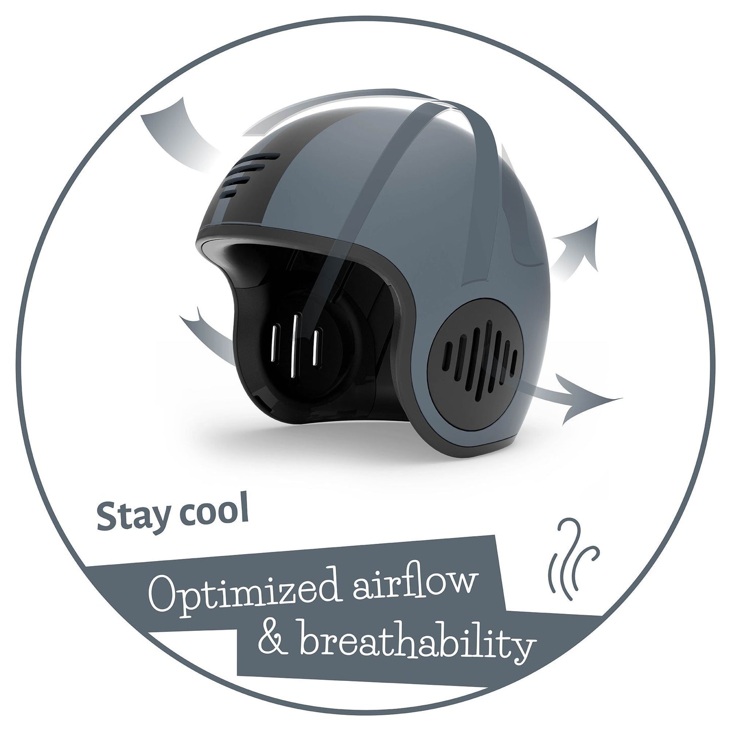 Chillafish Kids Helmet Bobbi XS Grey with optimised airflow and breathability
