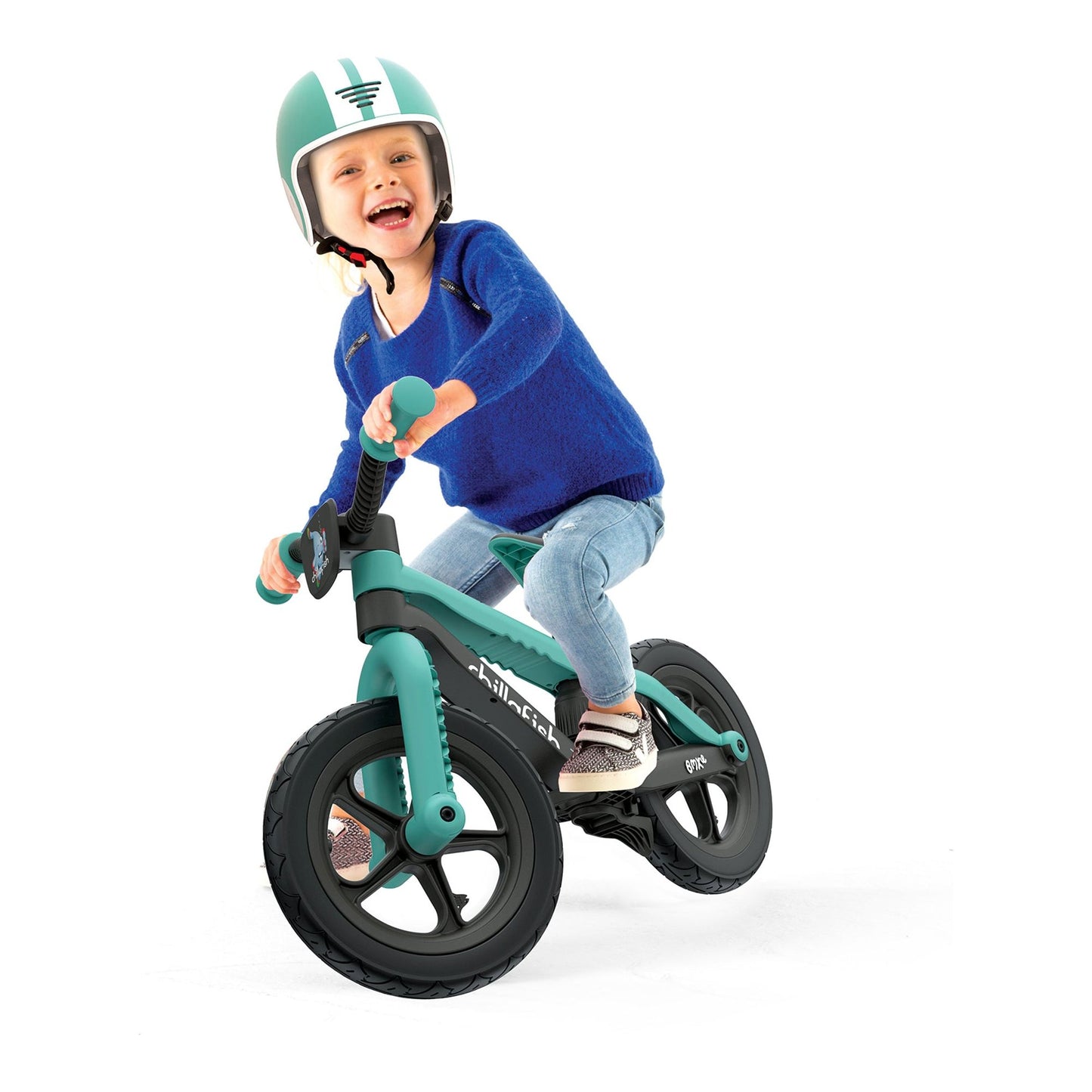 boy riding Chillafish BMXie Balance Bike Mint