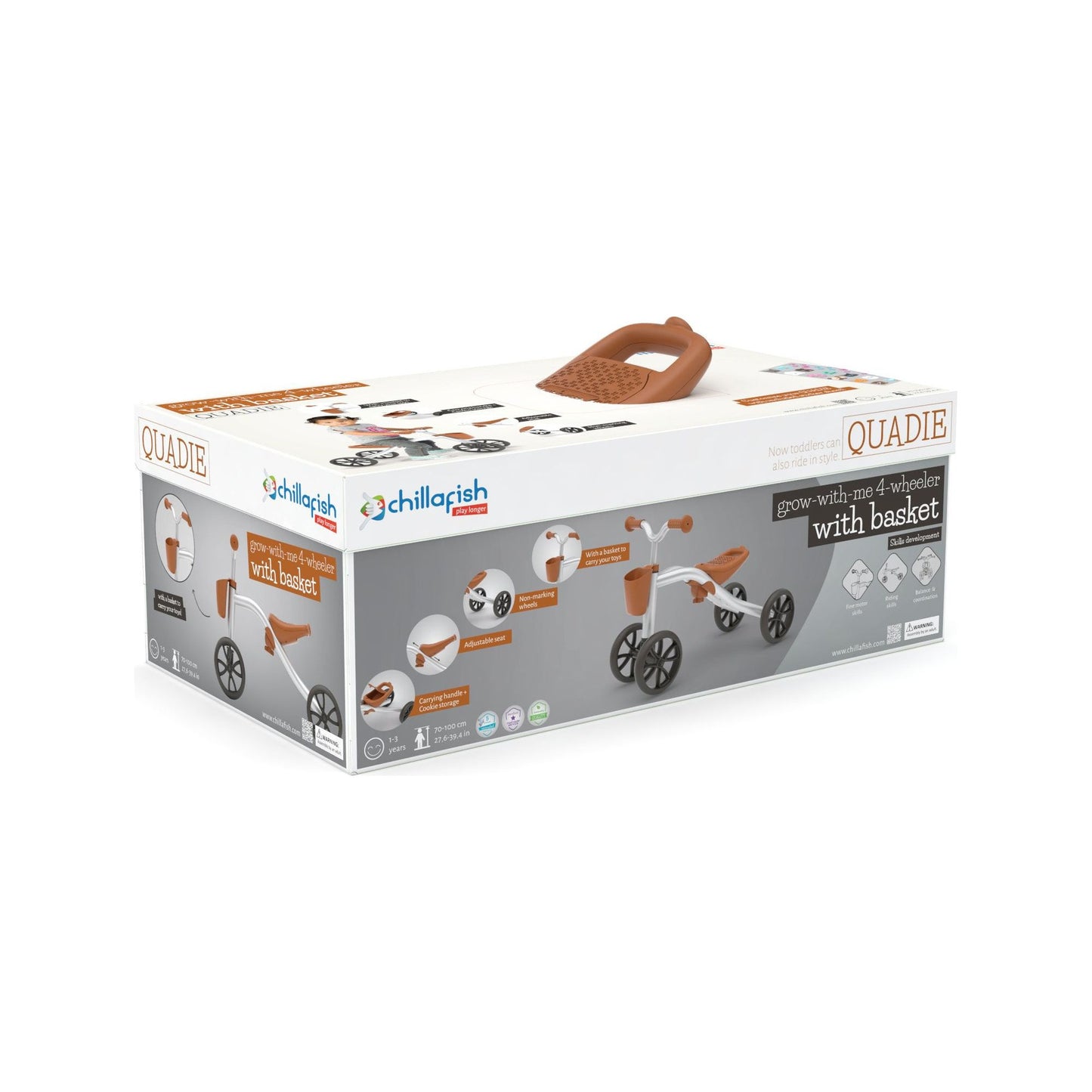Chillafish Quadie 2 Ride-On and Basket Silver box