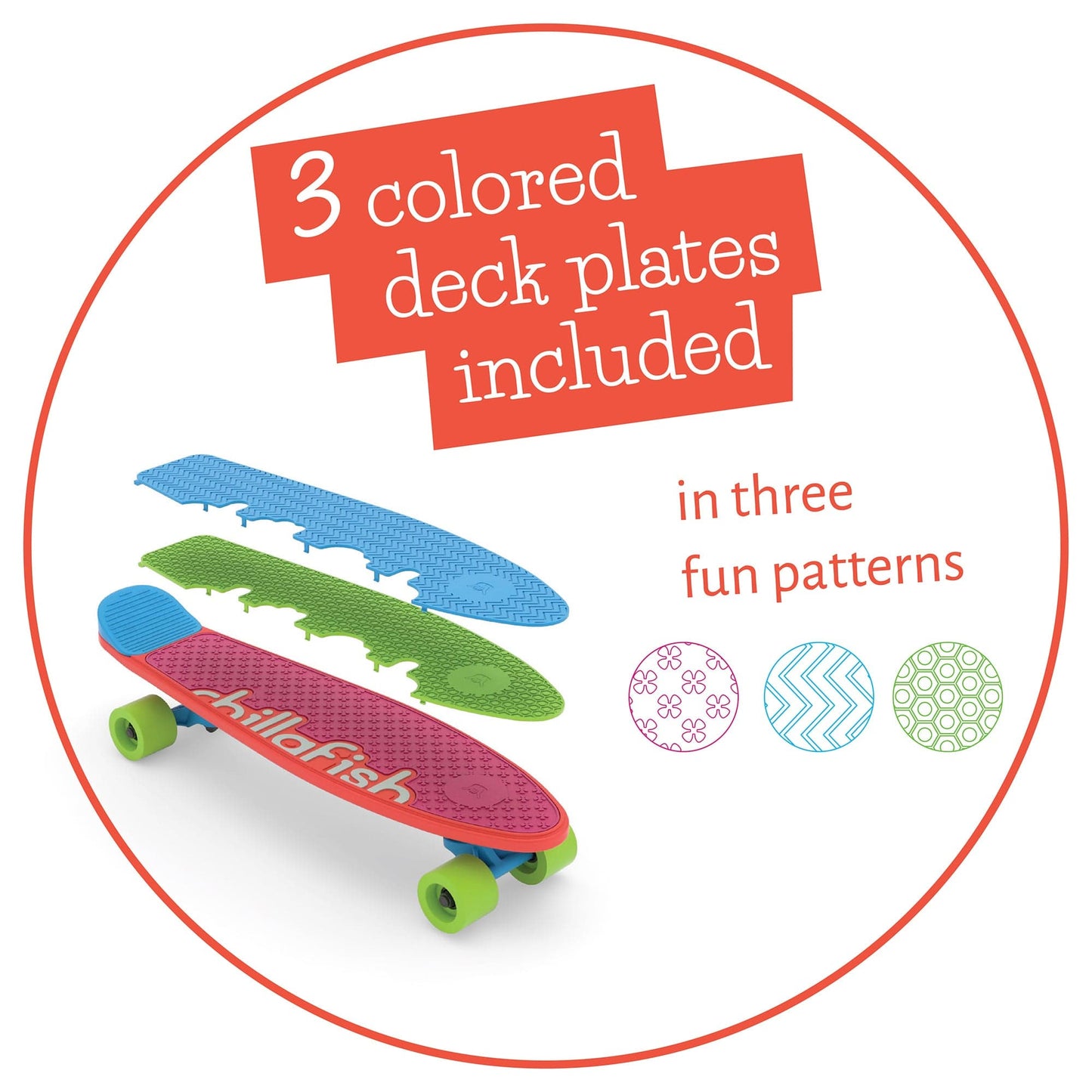 Chillafish Skatie Skateboard Red Mix Age 3+ - The Online Toy Shop4