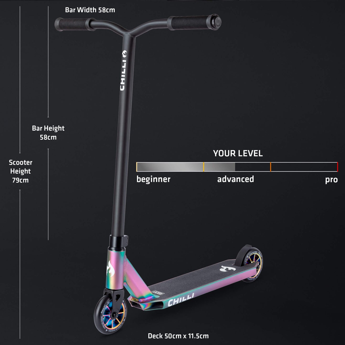 Chilli Pro Rocky Matt Neochrome Stunt Scooter