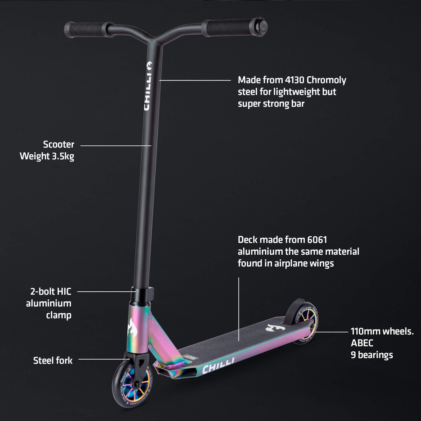 Chilli Pro Rocky Matt Neochrome Stunt Scooter