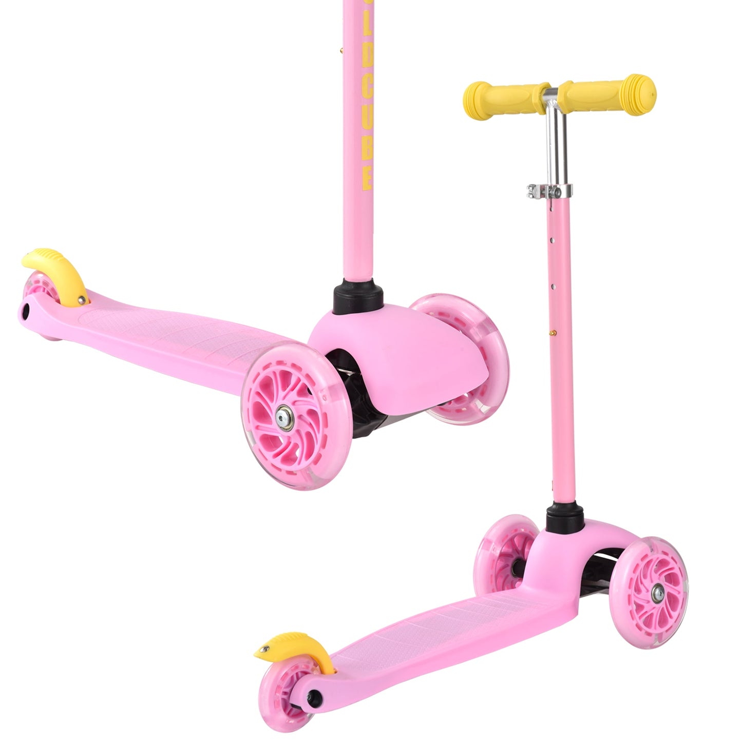 BOLDCUBE Pink & Yellow - Teeny 3 Wheel Scooter
