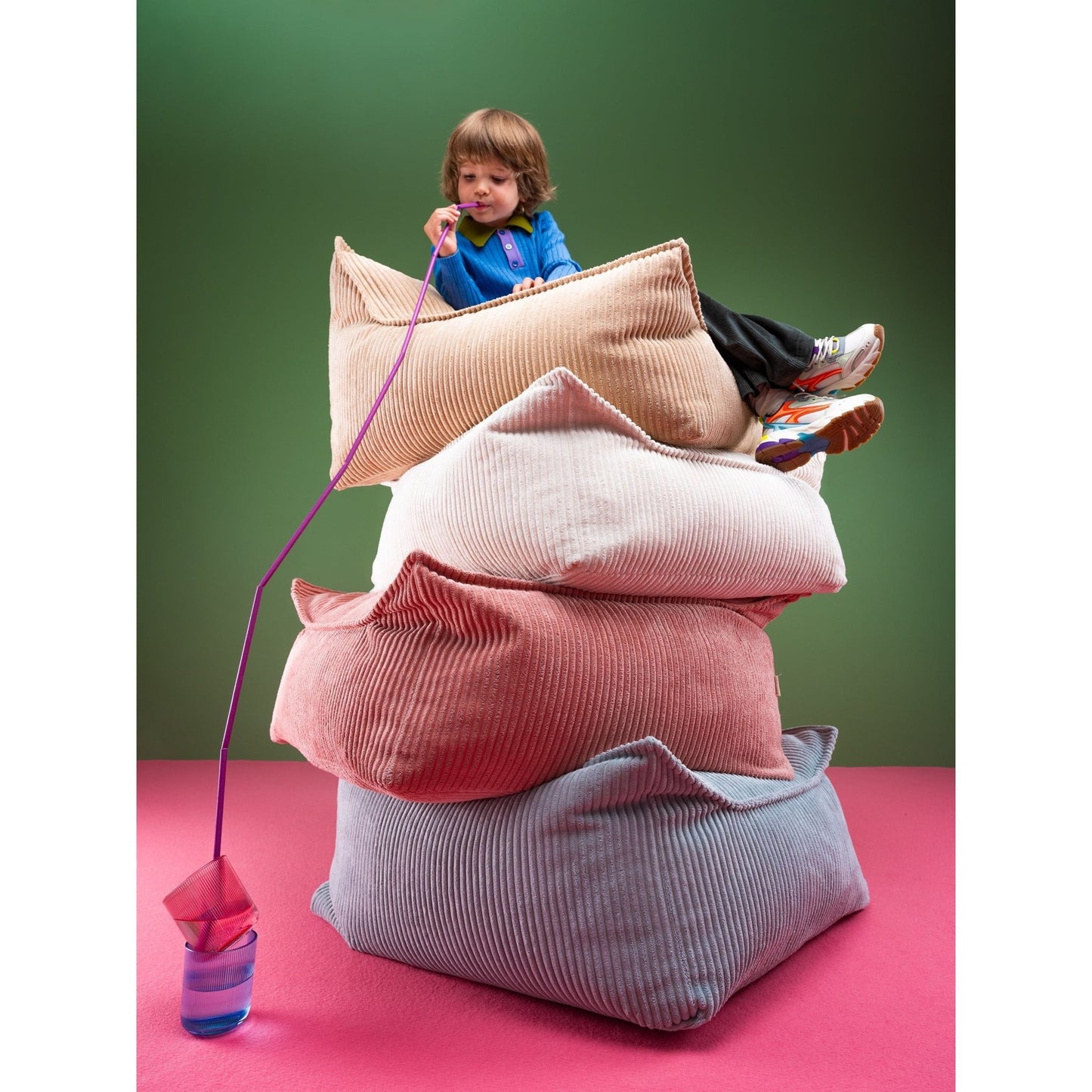 Wigiwama Square Ottoman - Corduroy