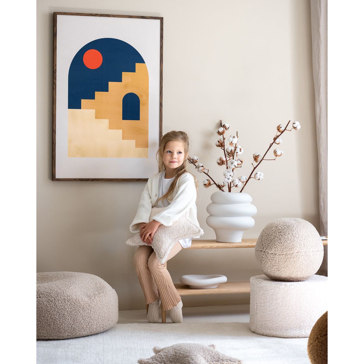 Wigiwama Pouffe - Teddy Boucle