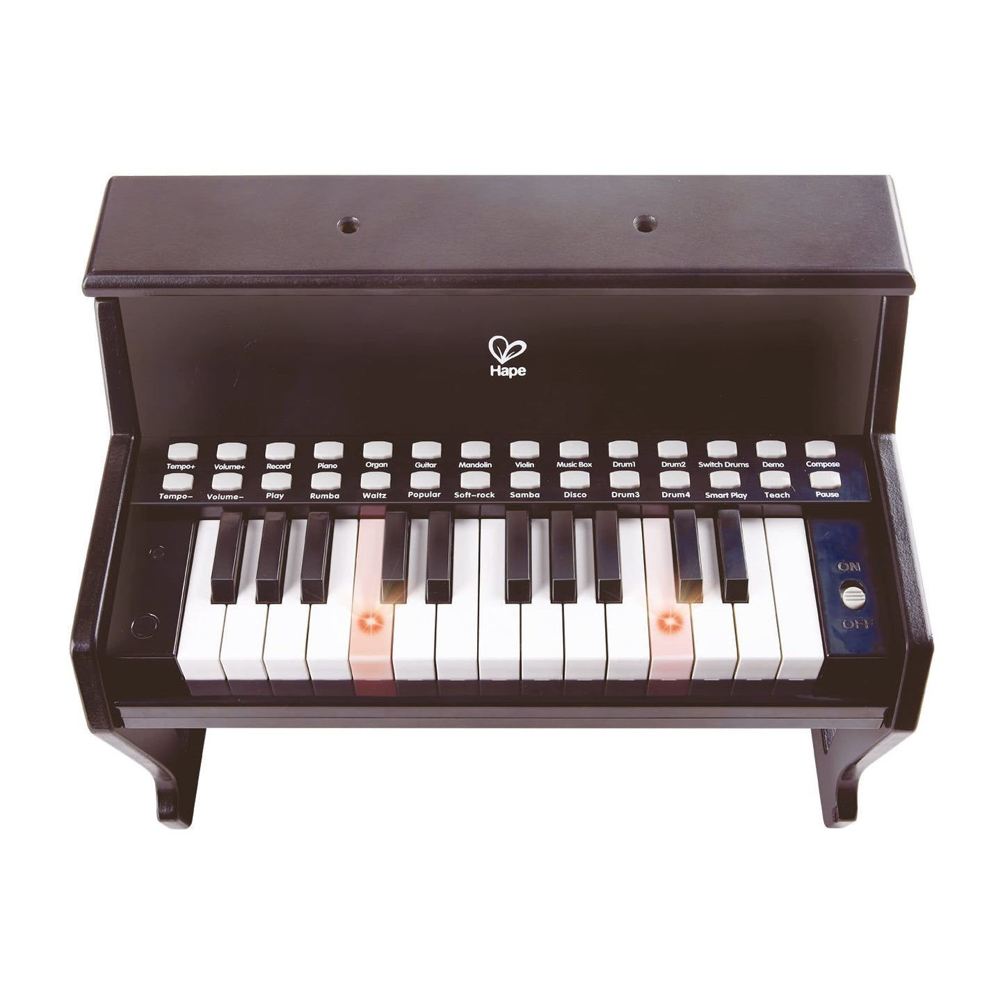 Hape Learn with Lights Piano - Black Age 3+