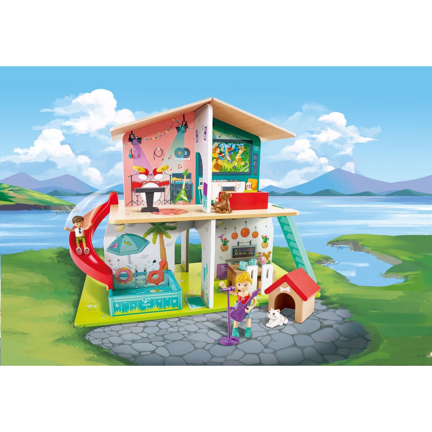 Hape Rock & Slide House With Sound Effects