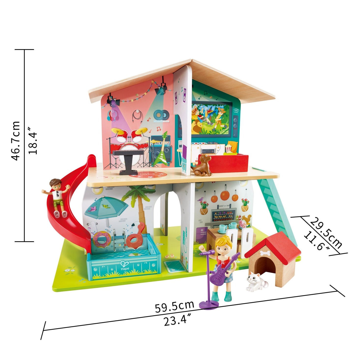 Hape Rock & Slide House With Sound Effects