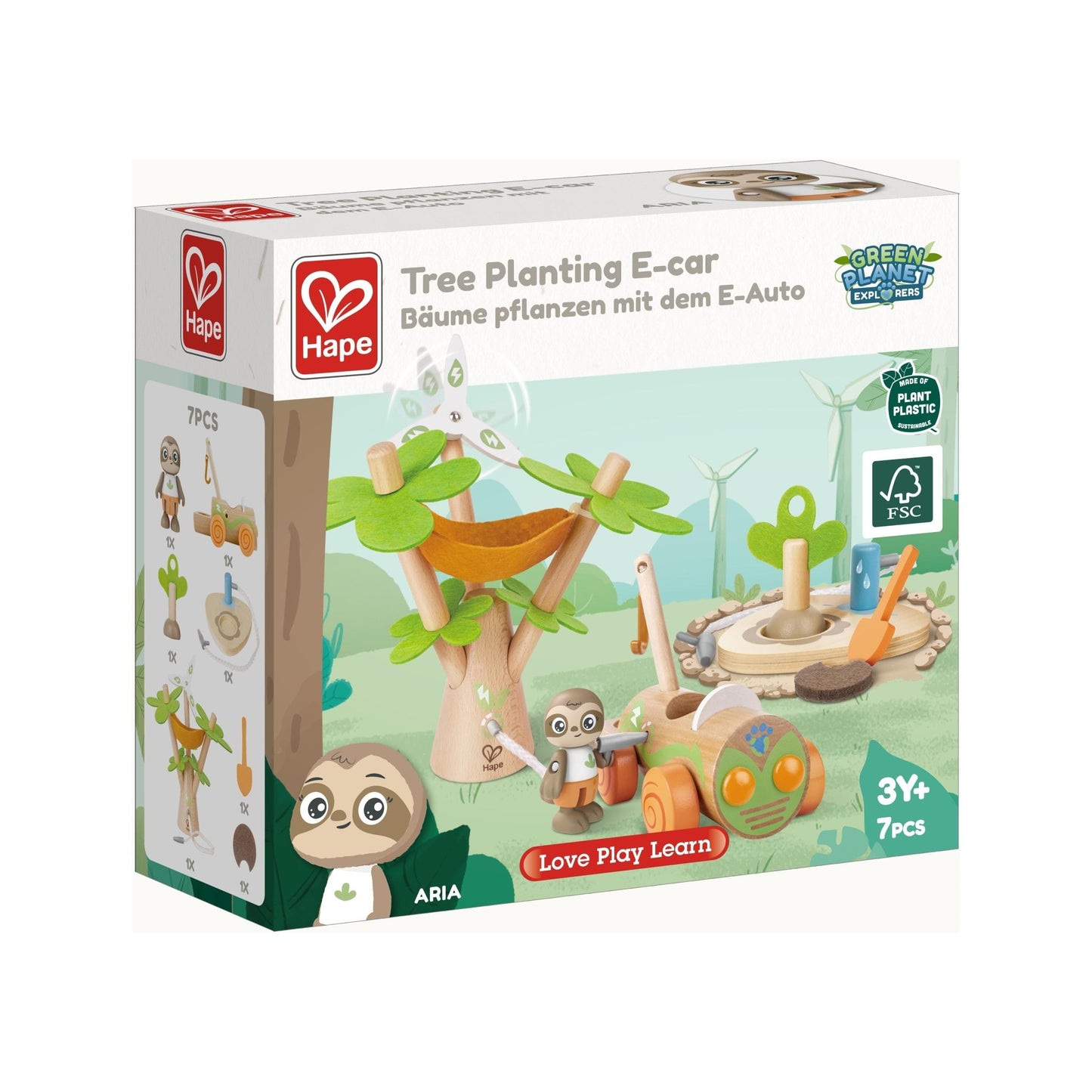 Hape Tree Planting E-Car Playset