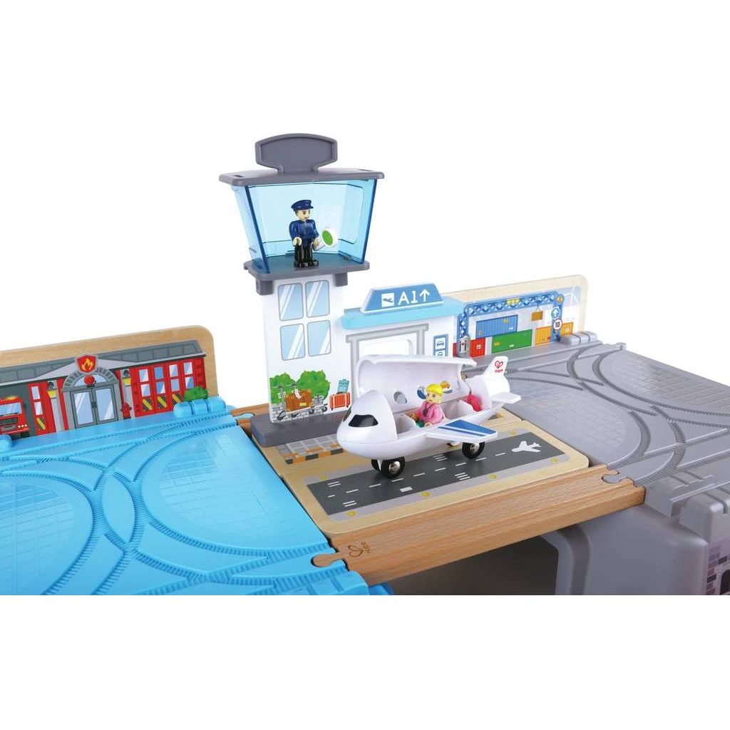 Hape Mega Metropolis Train Bucket Set (80 pieces) Age 3+