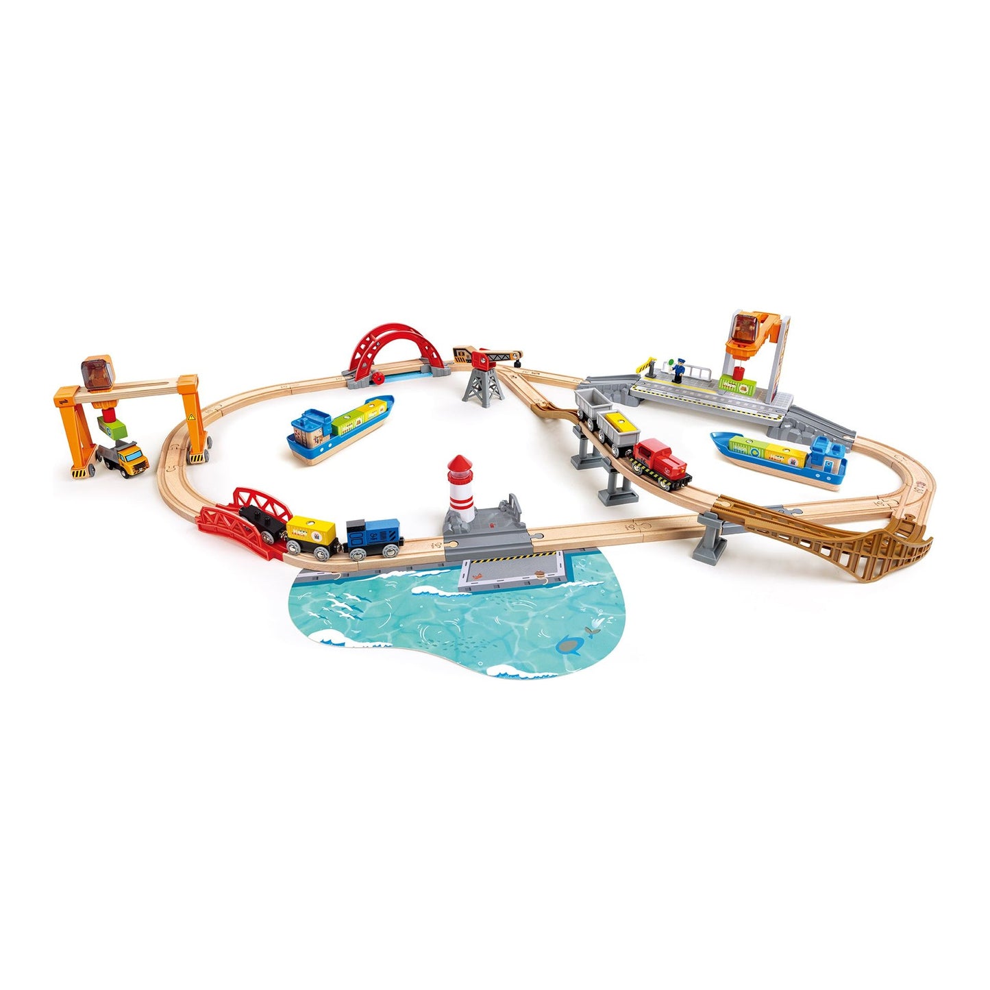 Hape Sea & Rail Cargo Transportation Set