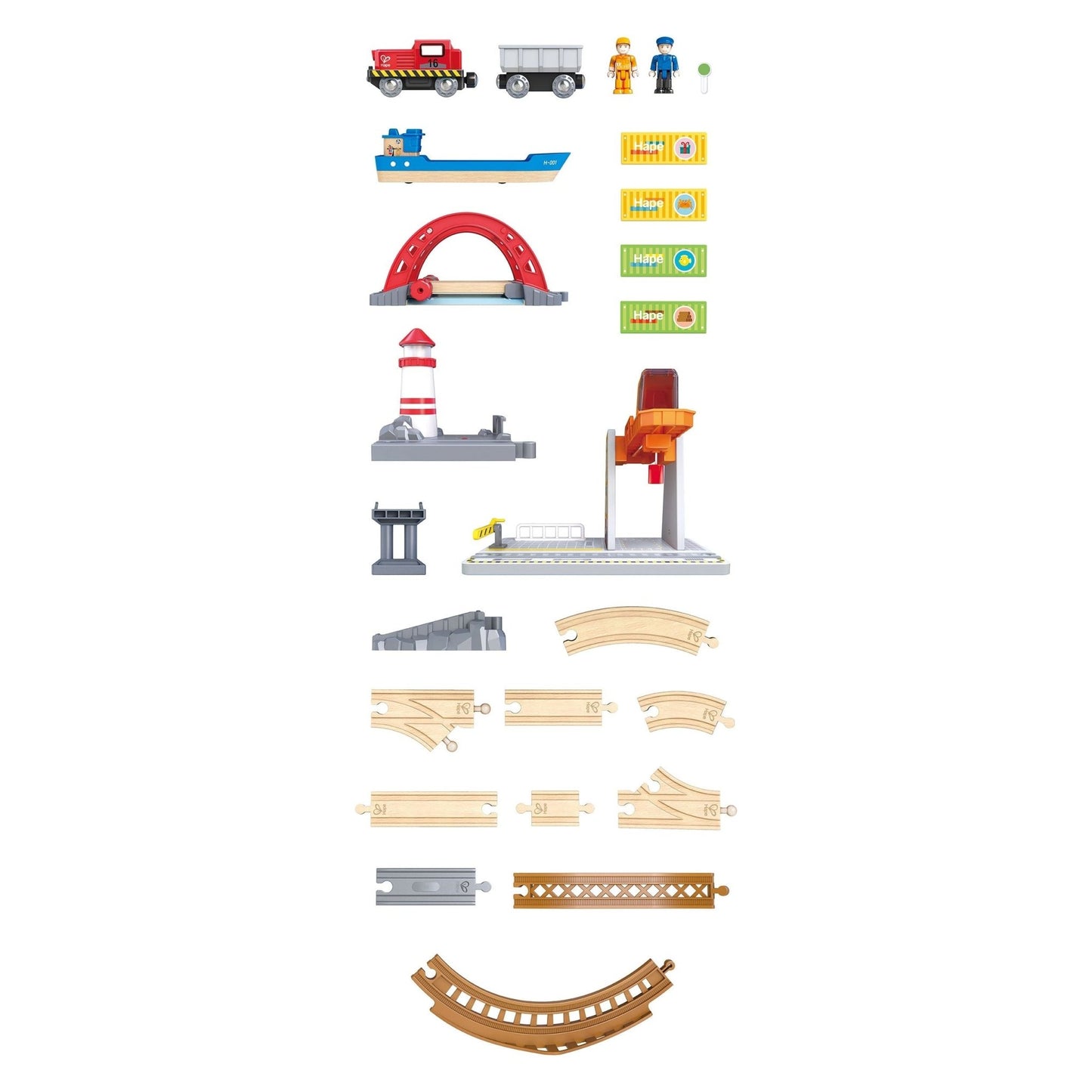 Hape Sea & Rail Cargo Transportation Set
