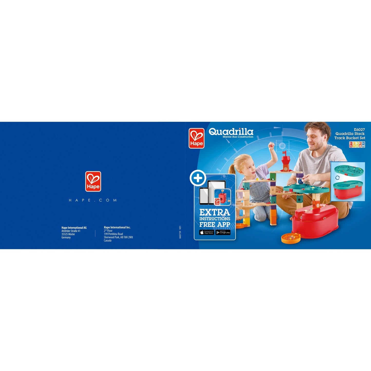 Hape Quadrilla Stack Track Bucket Set