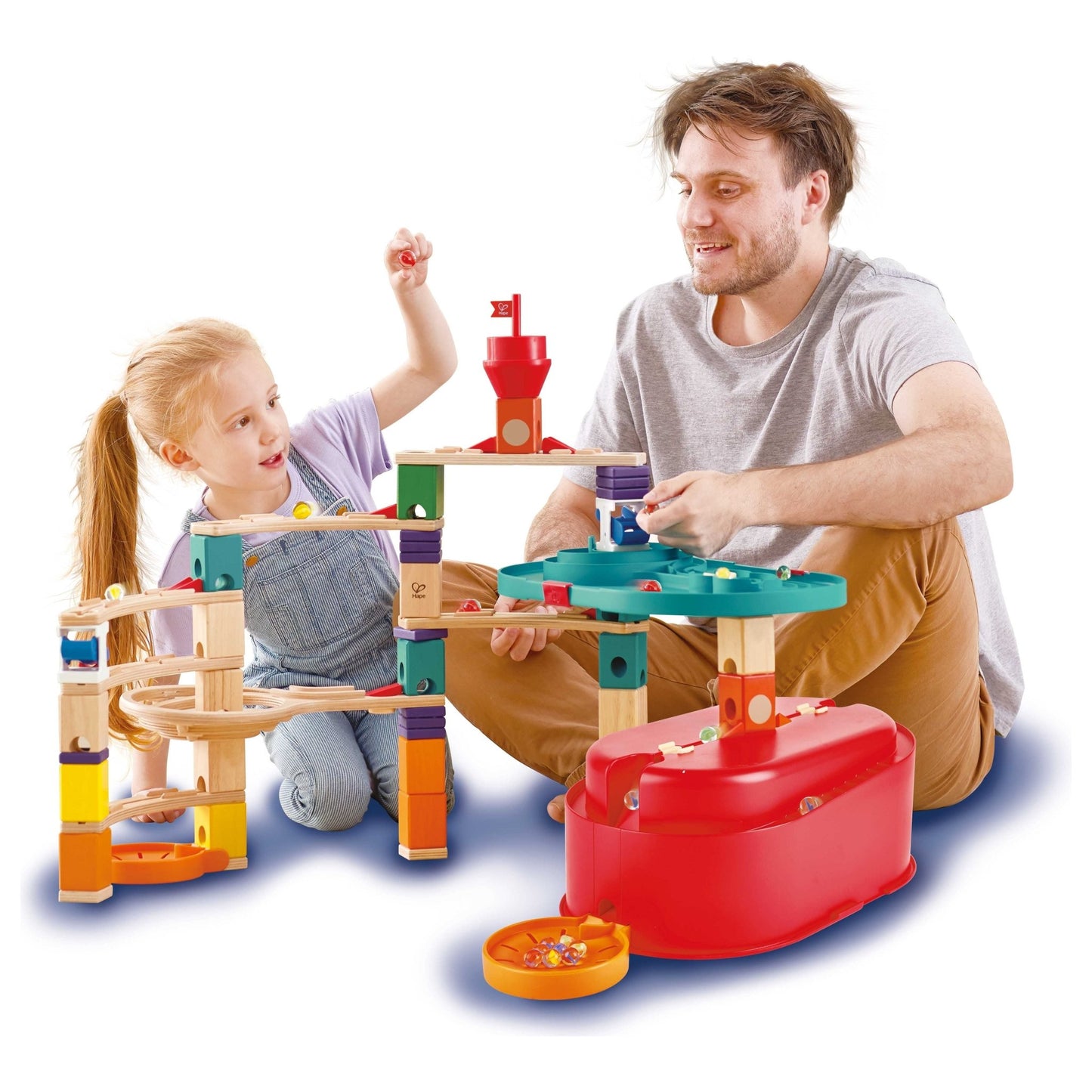 Hape Quadrilla Stack Track Bucket Set