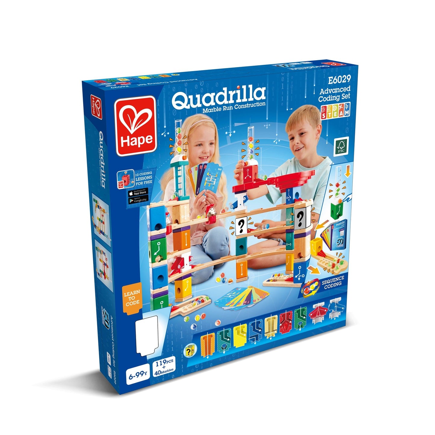 Hape Quadrilla Stack Track Bucket Set